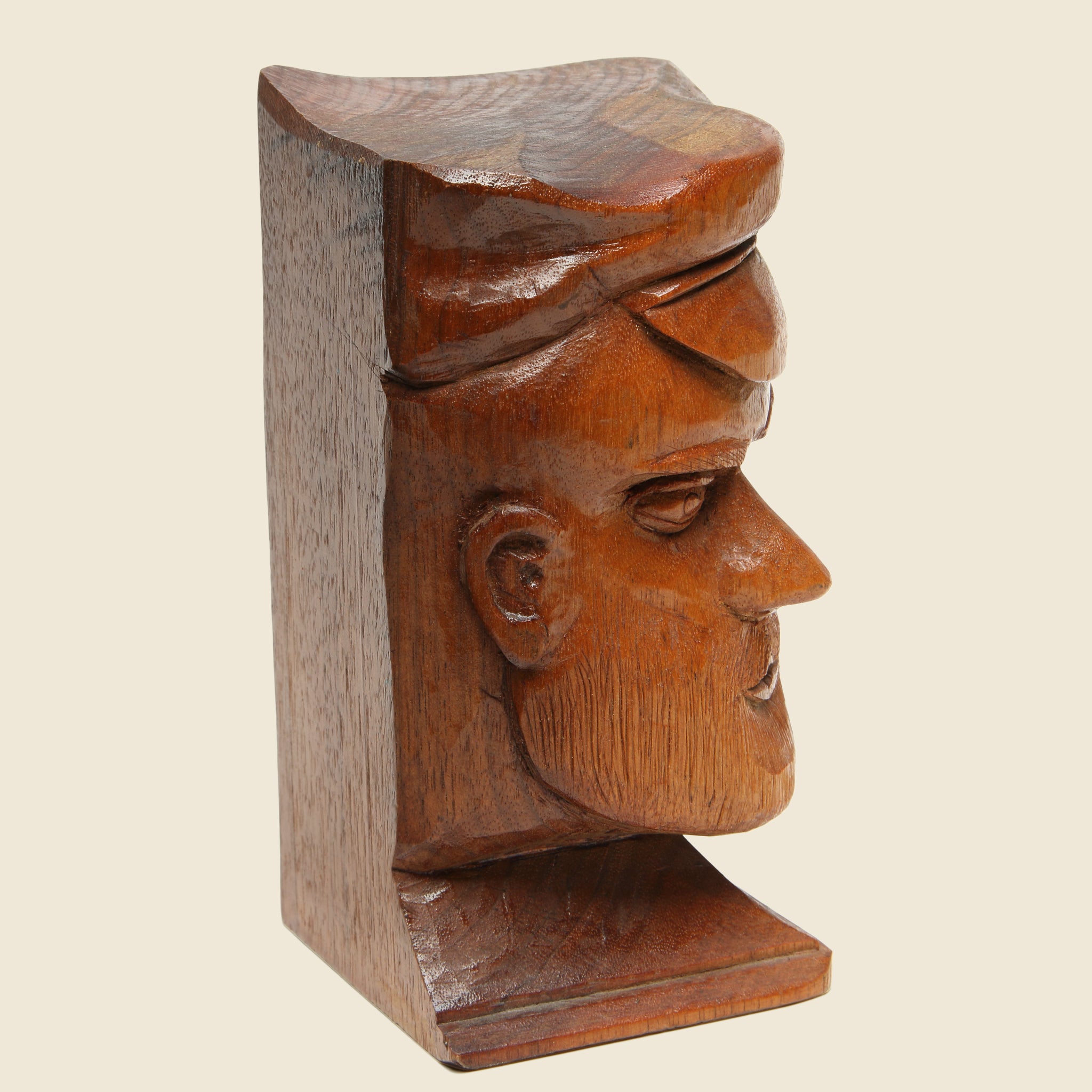 
                          Hand-Carved Fisherman Wooden Bust - Vintage - STAG Provisions - Home - Art &amp; Accessories - Decorative Object
                        