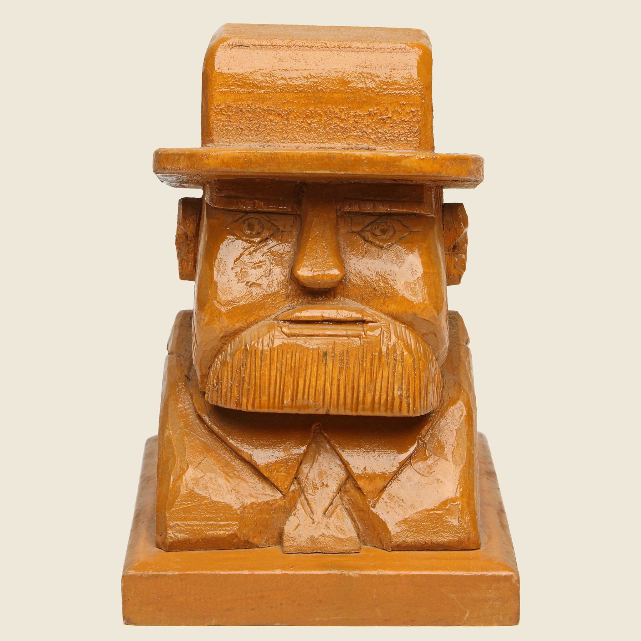 Vintage Hand-Carved Wooden Bust - Vintage - STAG Provisions - Home - Art & Accessories - Decorative Object