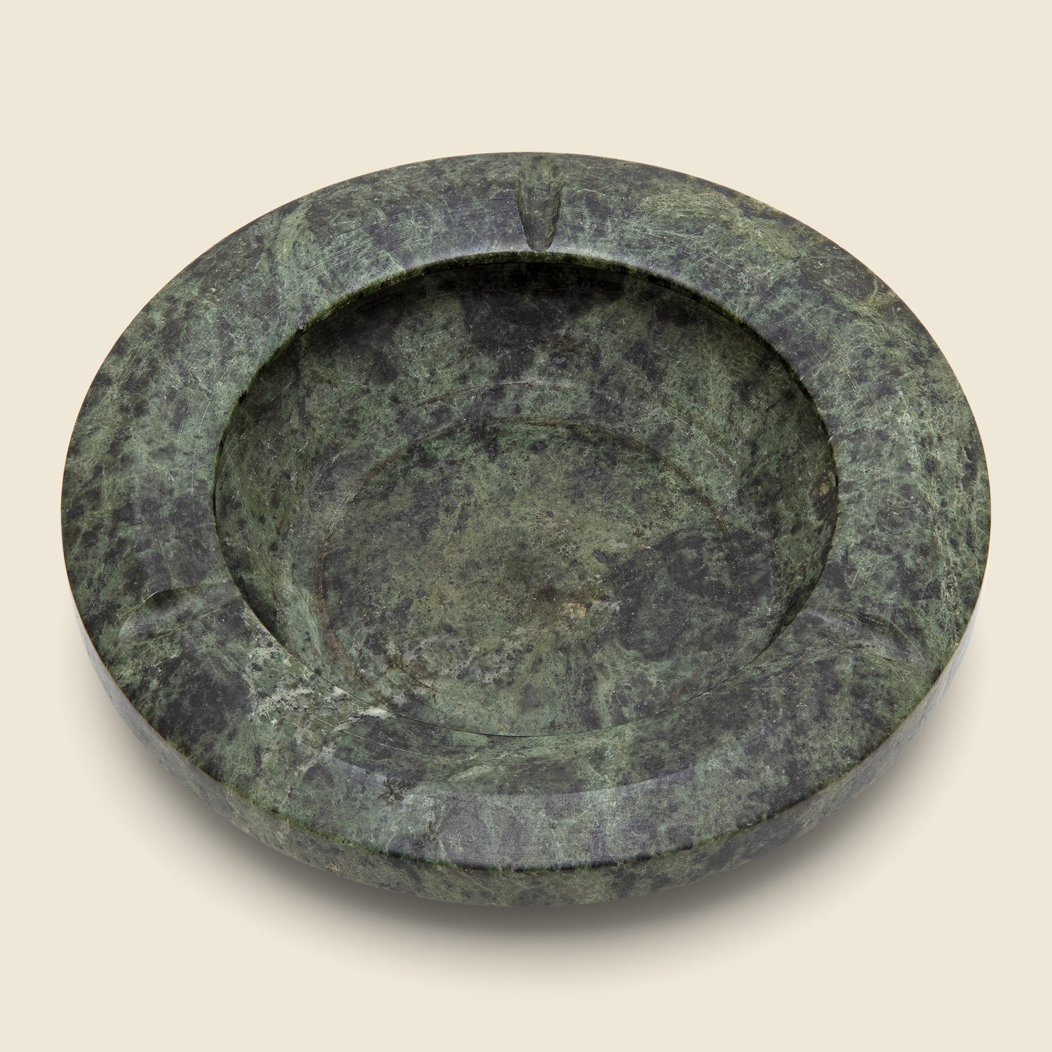 Green Marble Ashtray - Vintage - STAG Provisions - One & Done - Barware & Smoking