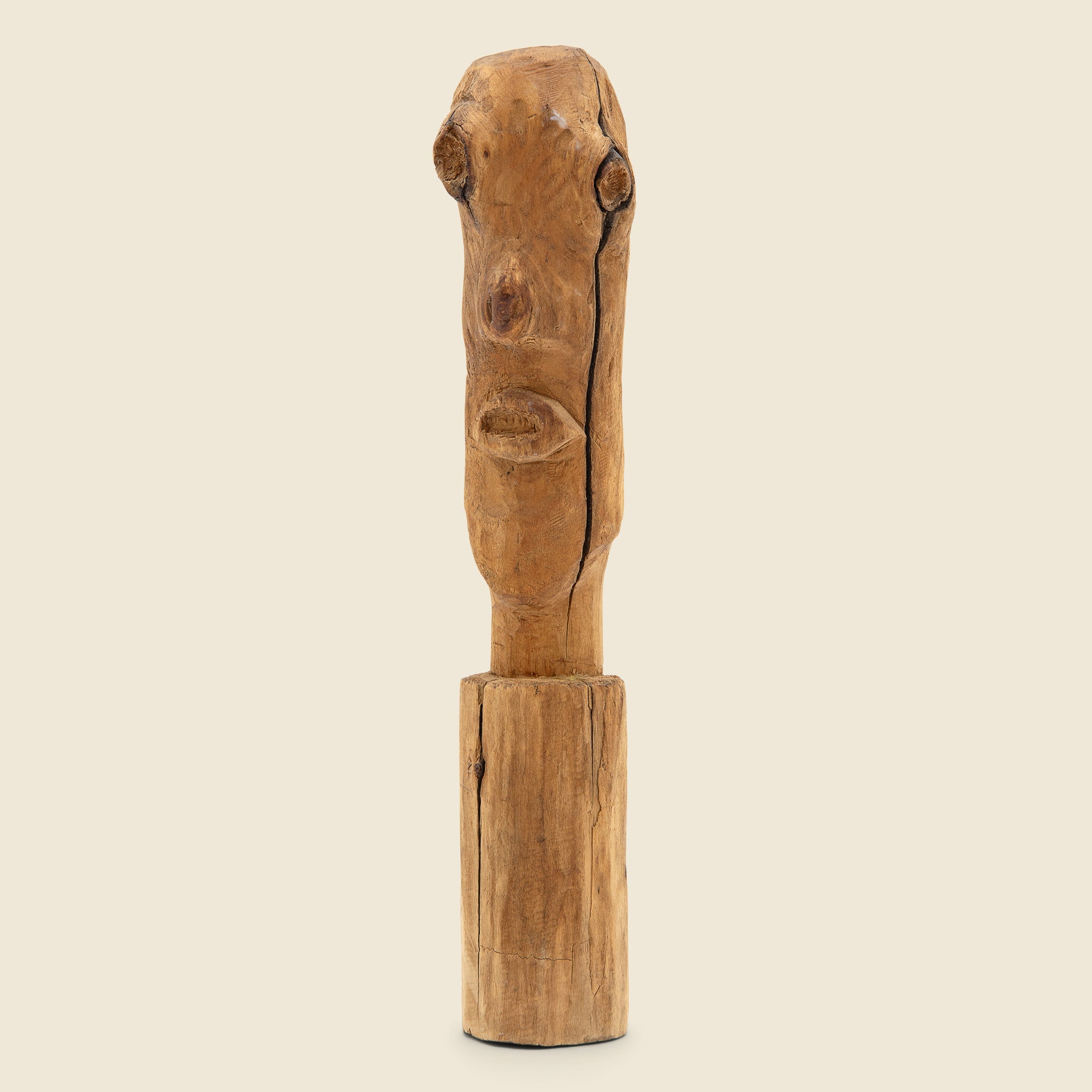 Folk Art Wooden Bust - Vintage - STAG Provisions - One & Done - Miscellaneous