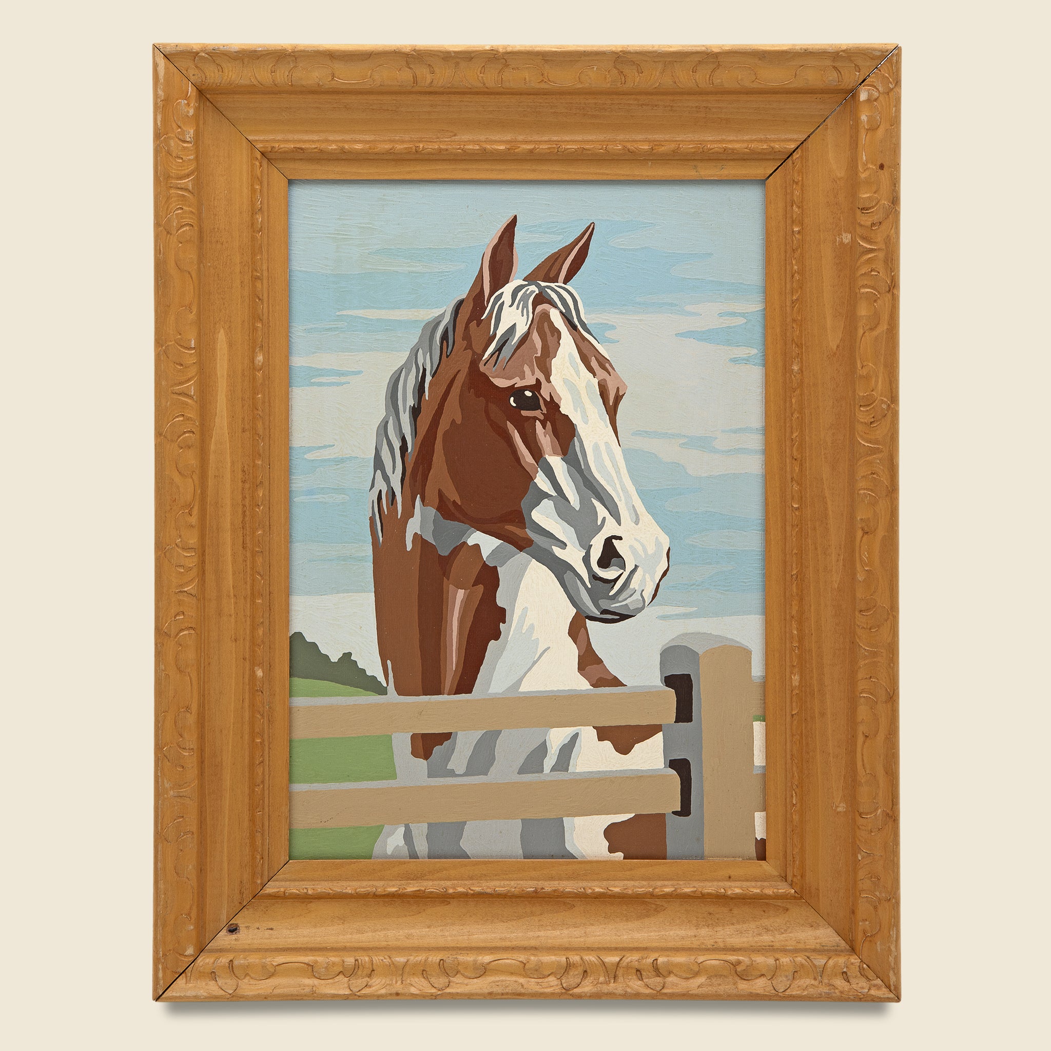 Paint-By-Number Horse Portrait #1 - Vintage - STAG Provisions - One & Done - Art