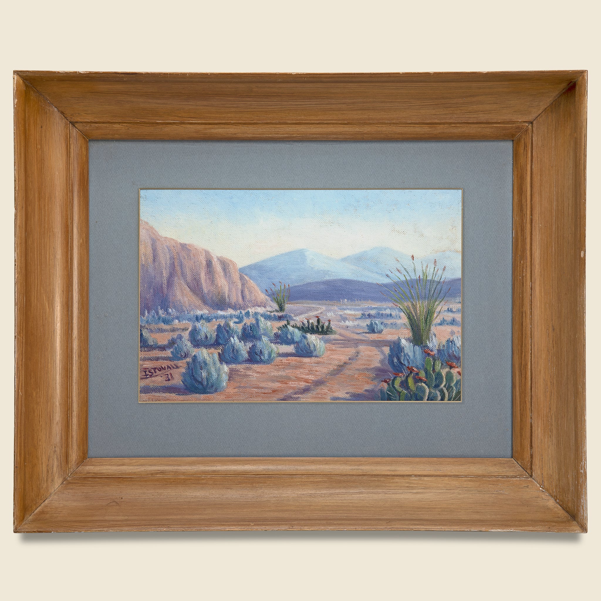1931 Arizona Landscape Painting - Vintage - STAG Provisions - One & Done - Art
