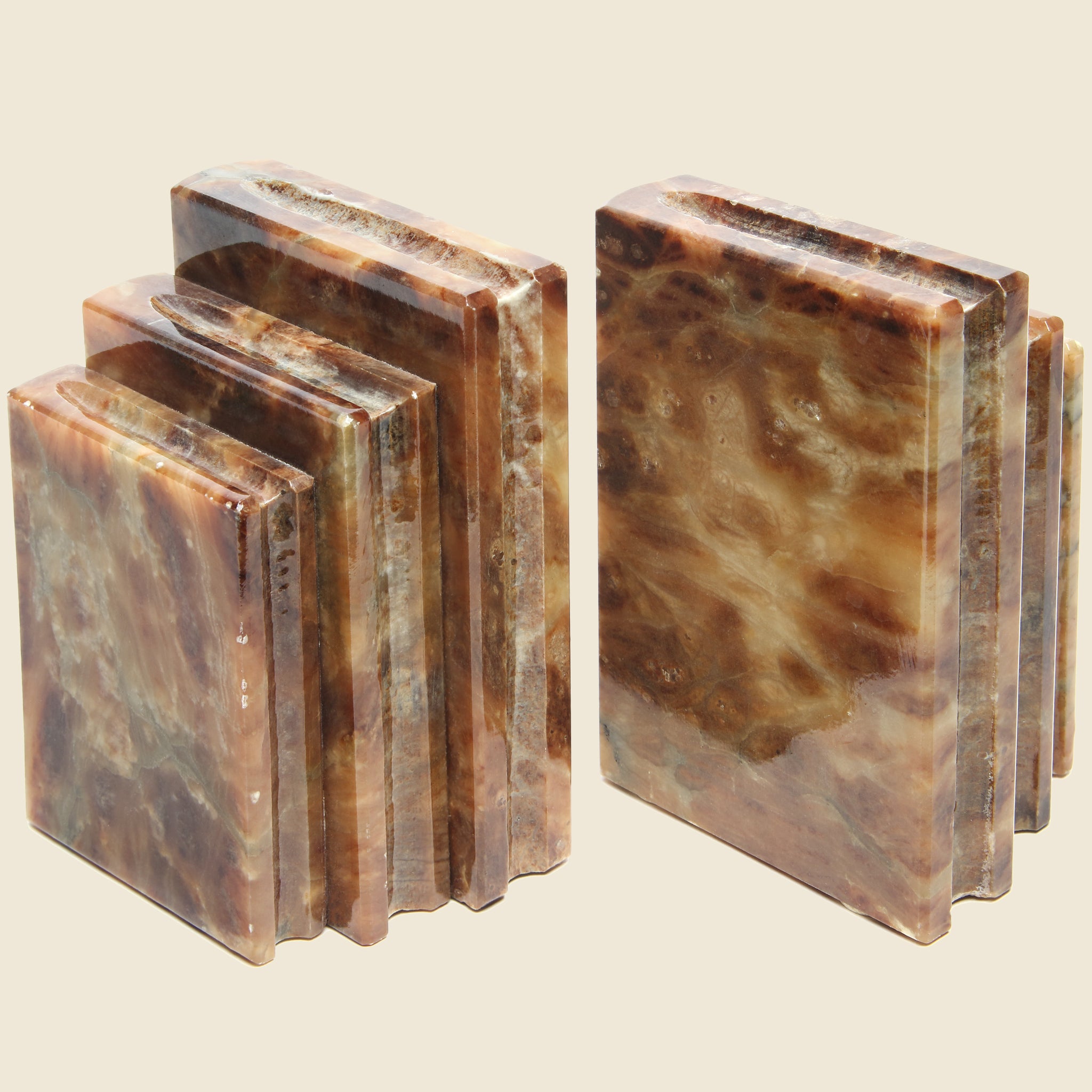 Vintage Alabaster Bookends - Vintage - STAG Provisions - One & Done - Furniture