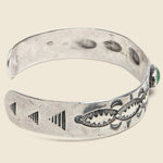Stamped Silver & Turquoise Cuff #3 - Vintage - STAG Provisions - One & Done - Accessories & Jewelry