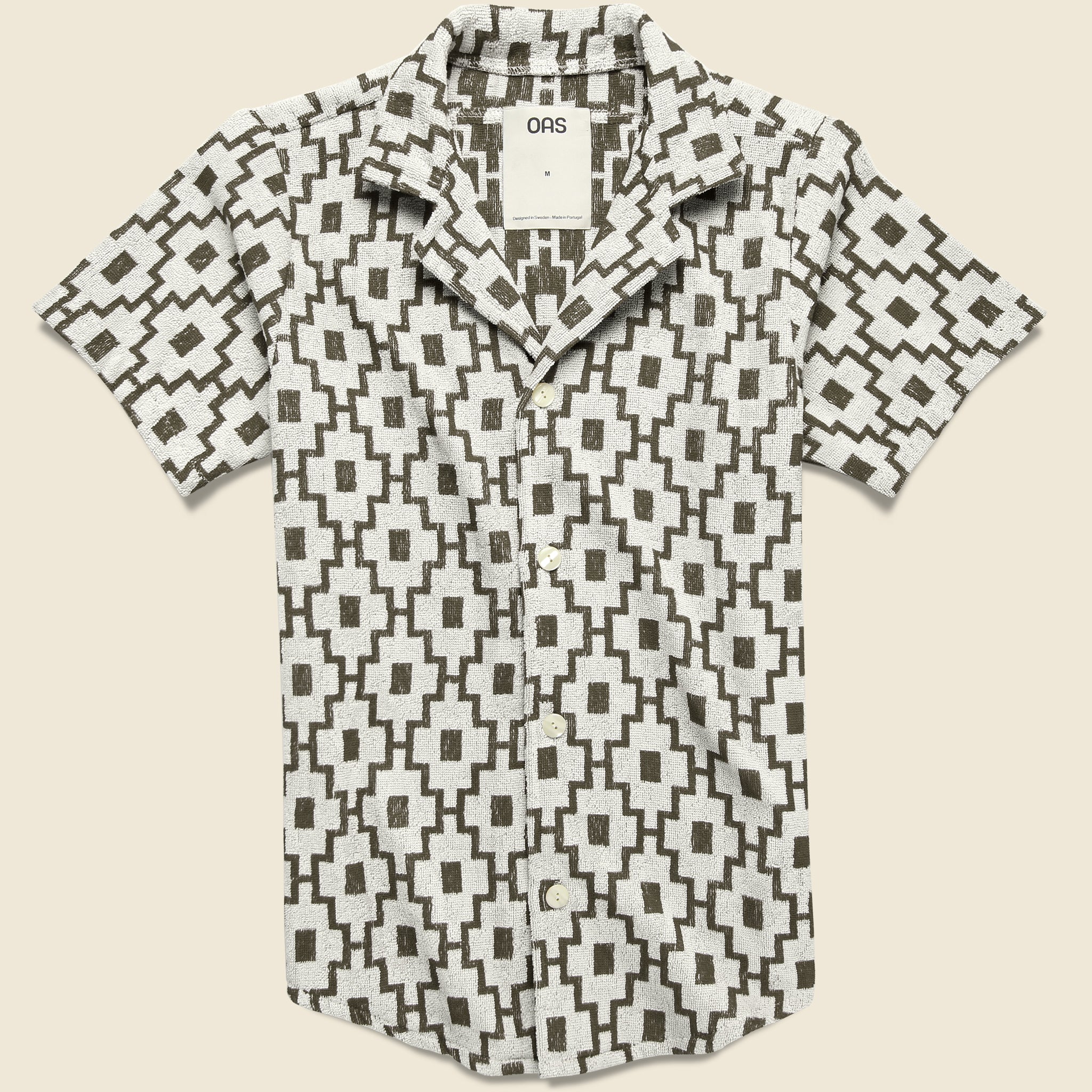 Machu Terry Shirt - Olive/White - OAS - STAG Provisions - Tops - S/S Knit