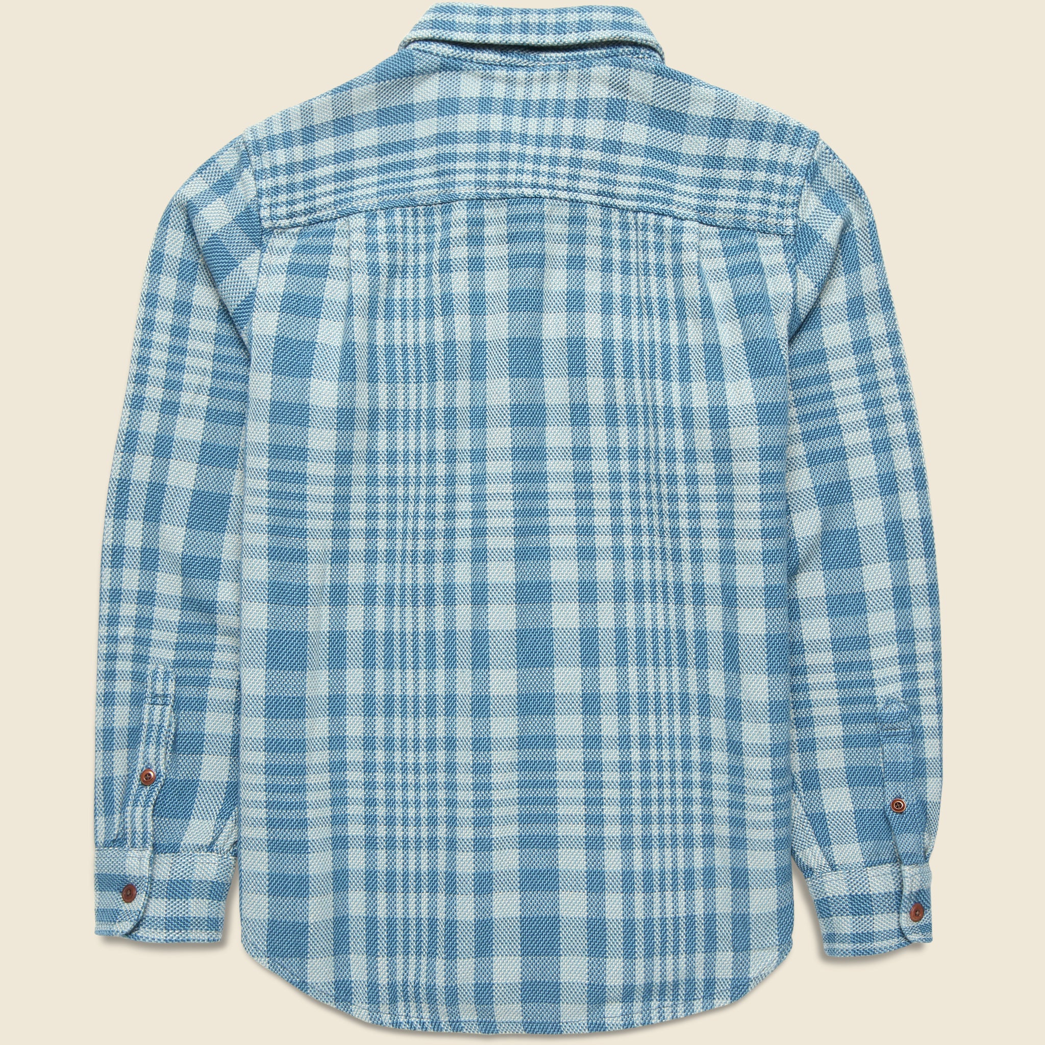 Blanket Shirt - Adriatic Lucent Plaid - Outerknown - STAG Provisions - Tops - L/S Woven - Plaid