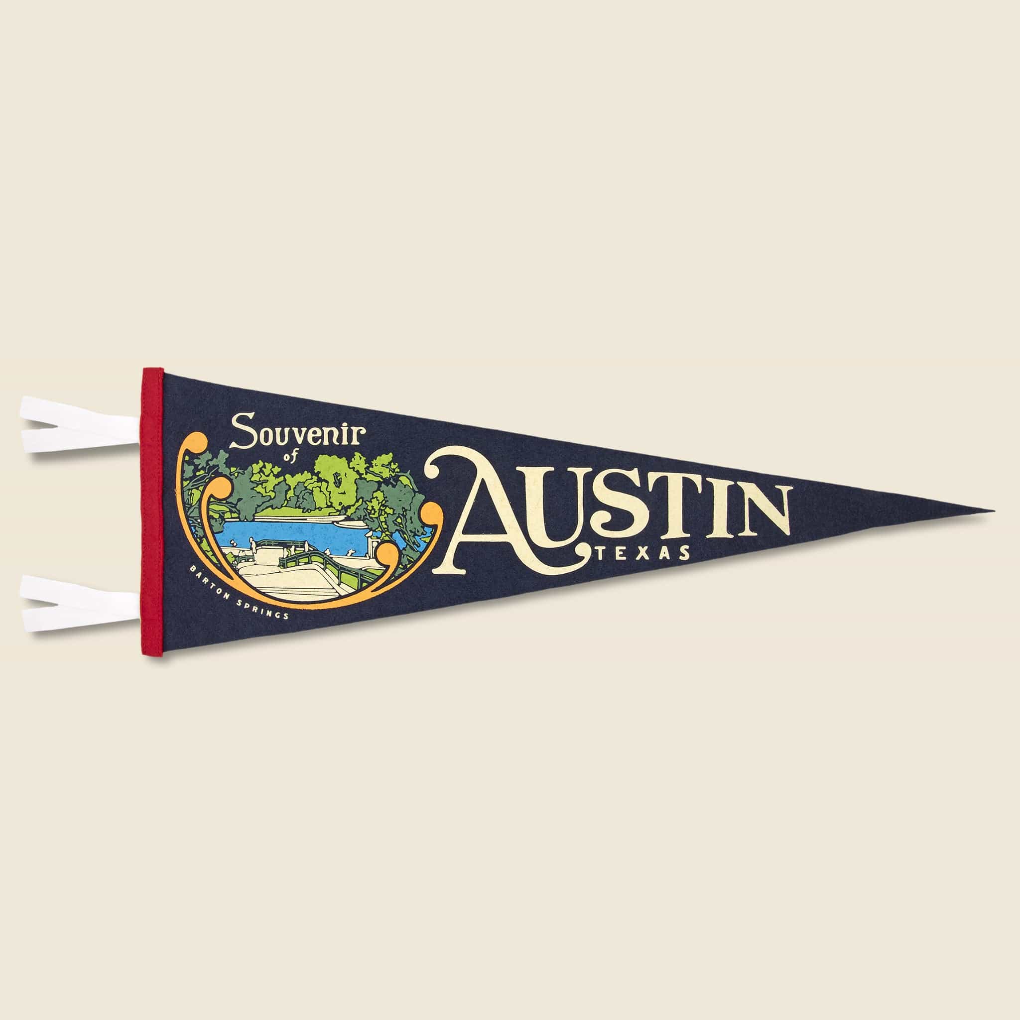 Souvenir of Austin Pennant - Barton Springs - Oxford Pennant - STAG Provisions - Home - Art & Accessories - Decorative Object
