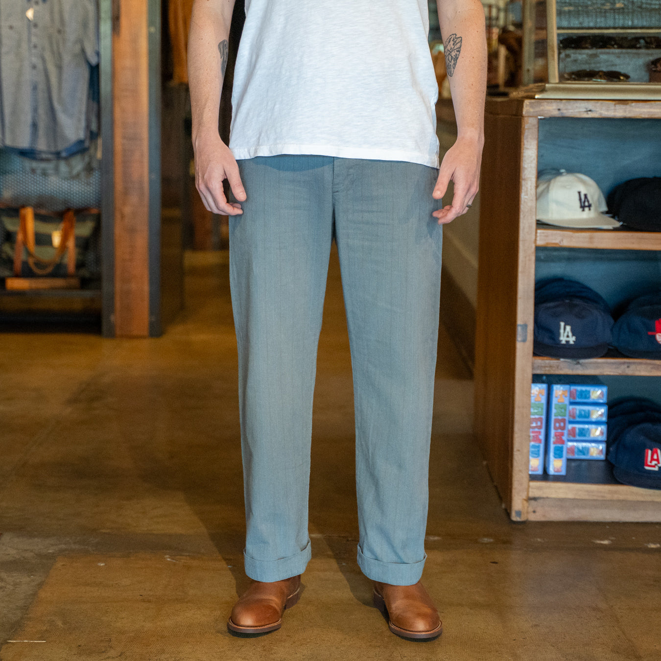 
                          Striped Maitland Chino - Navy - RRL - STAG Provisions - Pants - Twill
                        