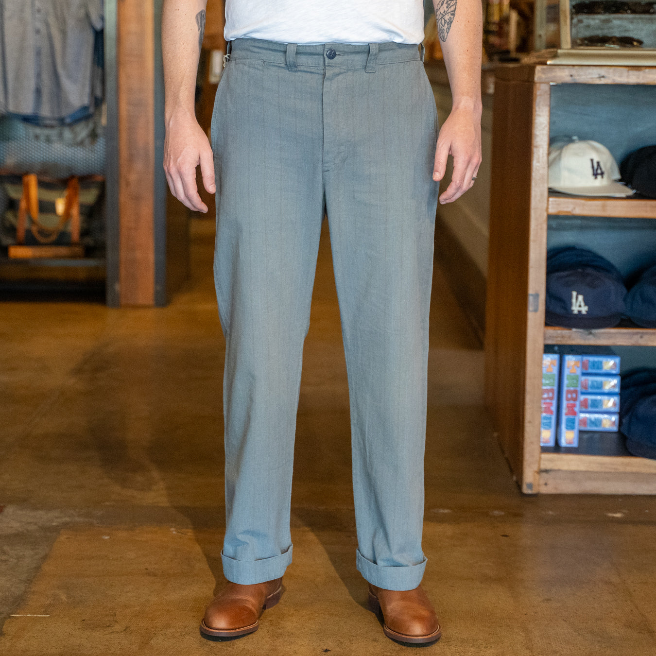 
                          Striped Maitland Chino - Navy - RRL - STAG Provisions - Pants - Twill
                        