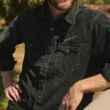 Slim Fit Corduroy Western Shirt - Black - RRL - STAG Provisions - Tops - L/S Woven - Corduroy
