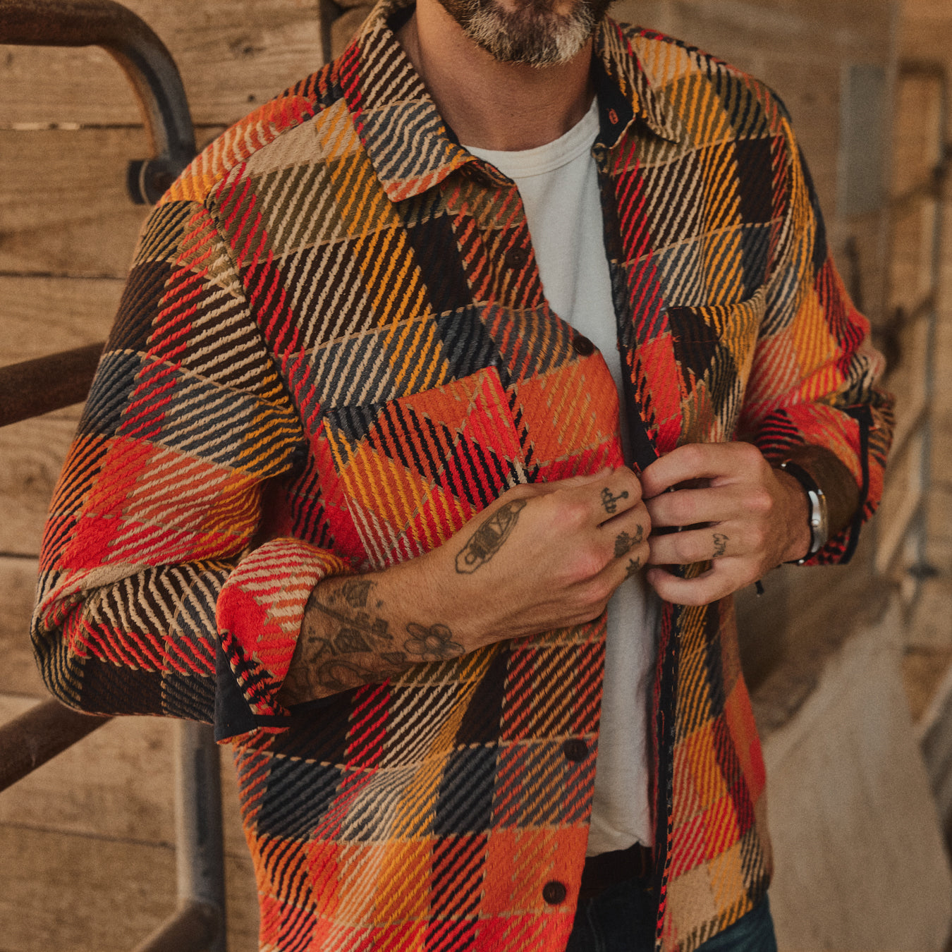 
                          Whiting Overshirt - Pike Check - Wax London - STAG Provisions - Tops - L/S Woven - Plaid
                        