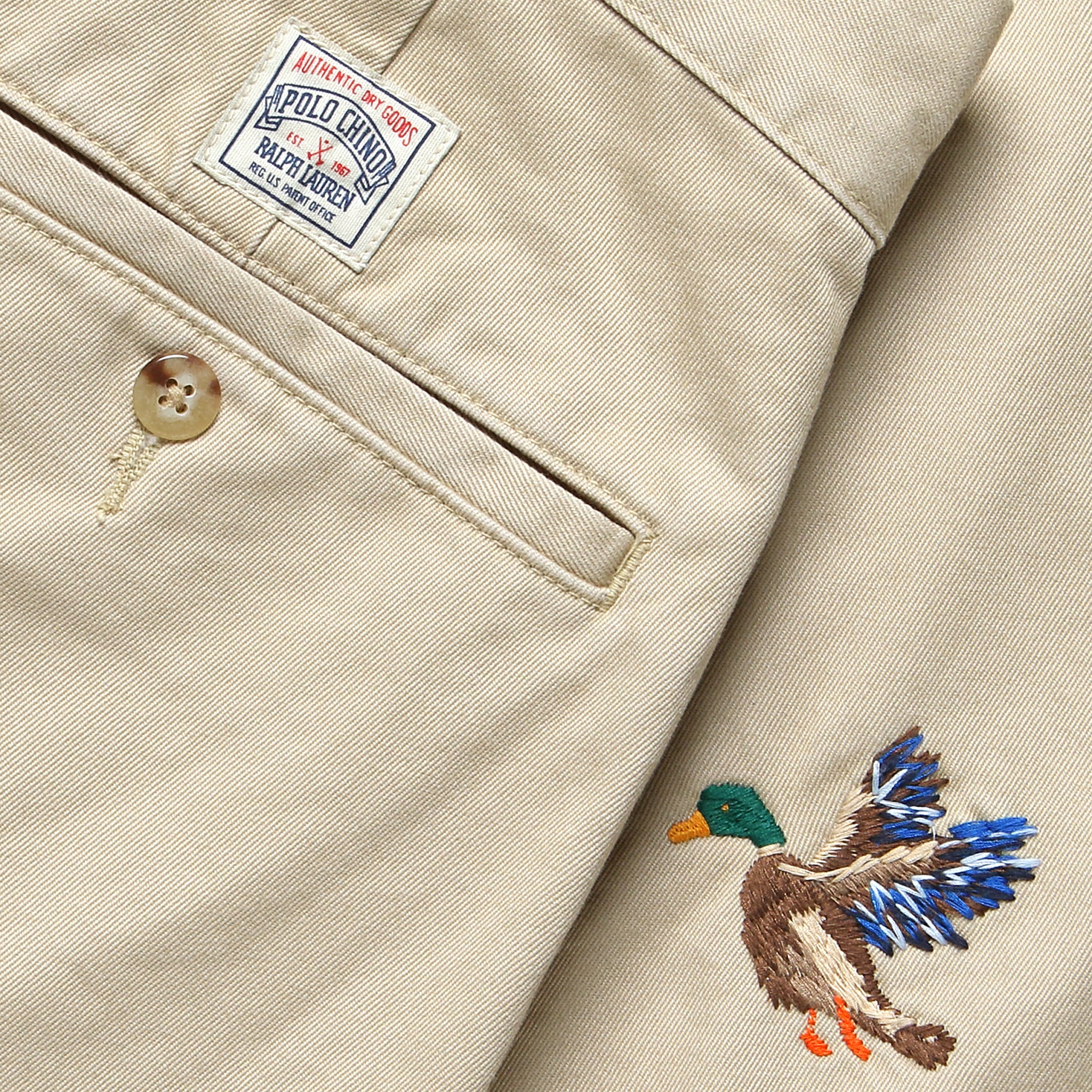 Novelty Duck Embroidered Chino - Khaki - Polo Ralph Lauren - STAG Provisions - Pants - Twill