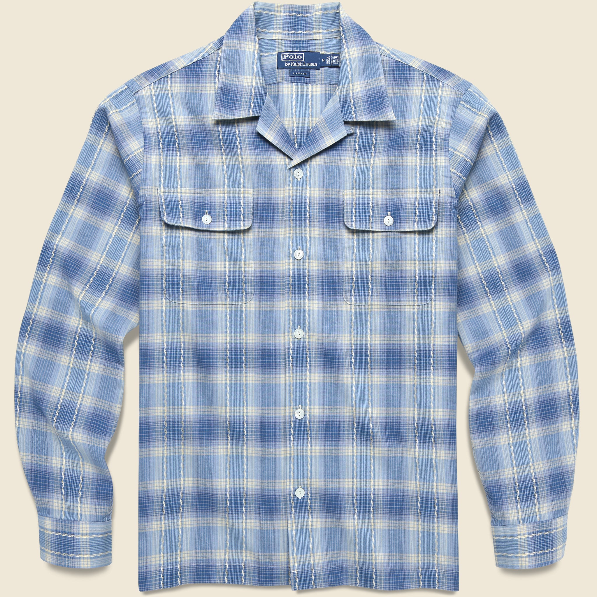 Polo Country Camp Shirt - Blue Cream - Polo Ralph Lauren - STAG Provisions - Tops - L/S Woven - Plaid