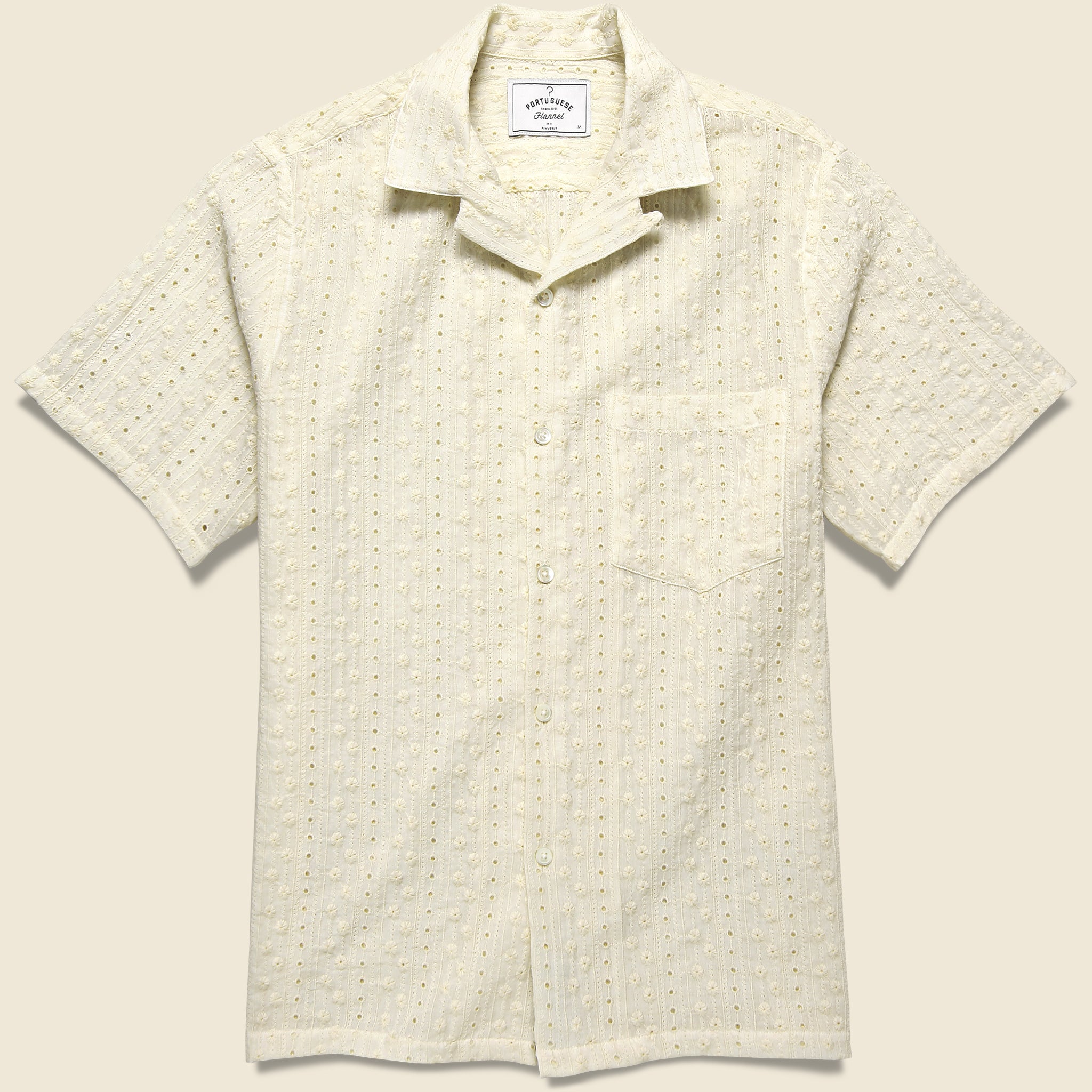 Piros Camp Shirt - White - Portuguese Flannel - STAG Provisions - Tops - S/S Woven - Other Pattern