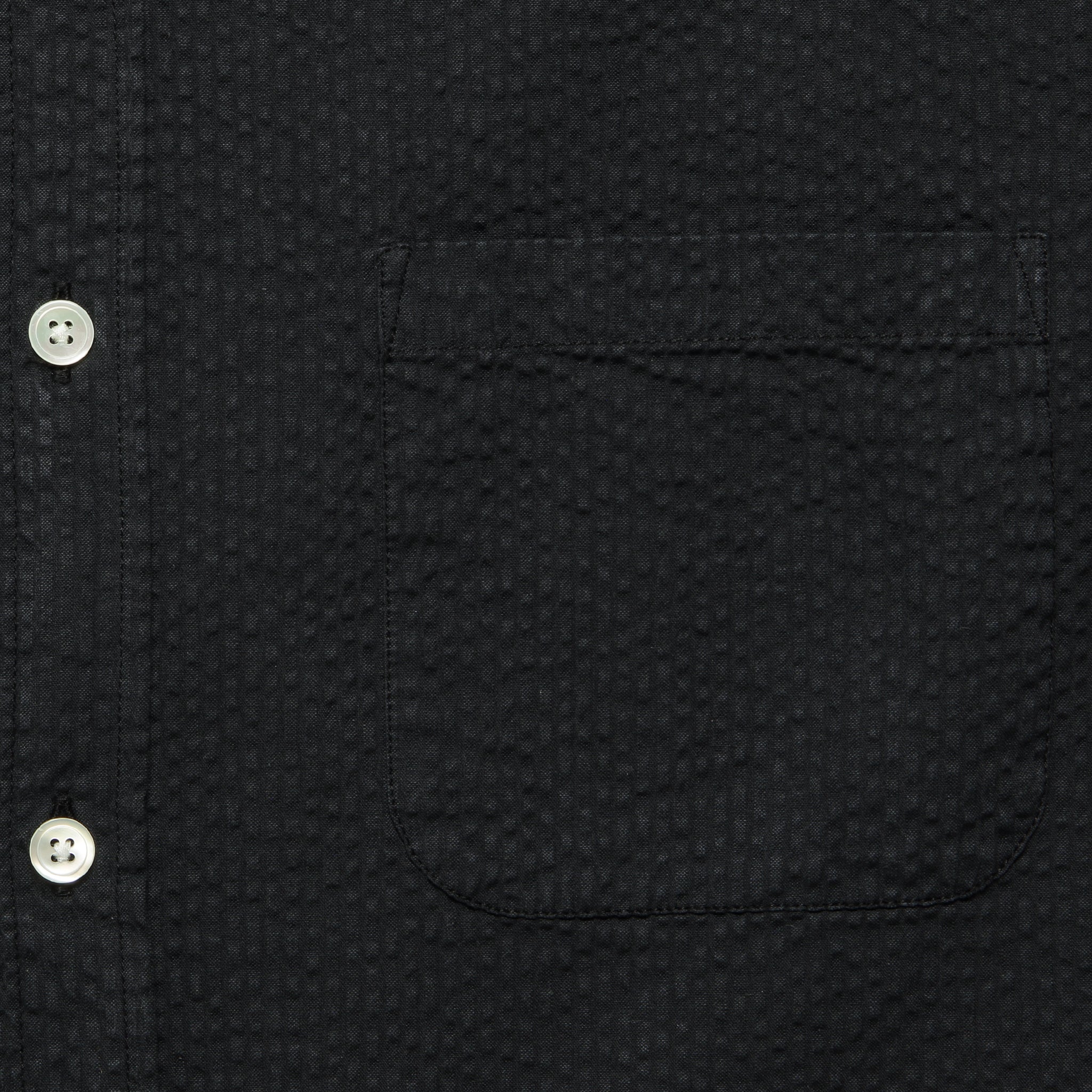 Atlantico Seersucker Shirt - Black - Portuguese Flannel - STAG Provisions - Tops - S/S Woven - Seersucker