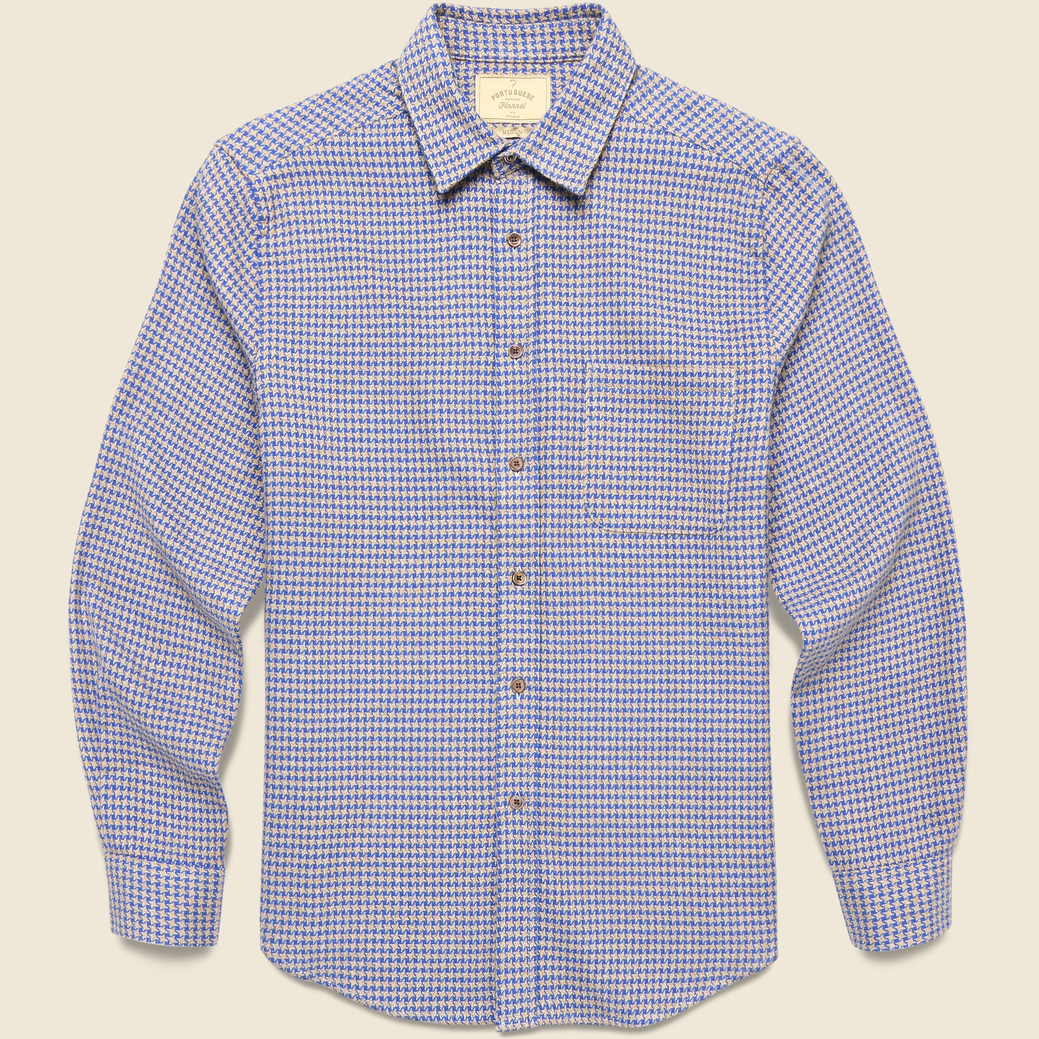 Pied Poule Shirt - Blue - Portuguese Flannel - STAG Provisions - Tops - L/S Woven - Other Pattern
