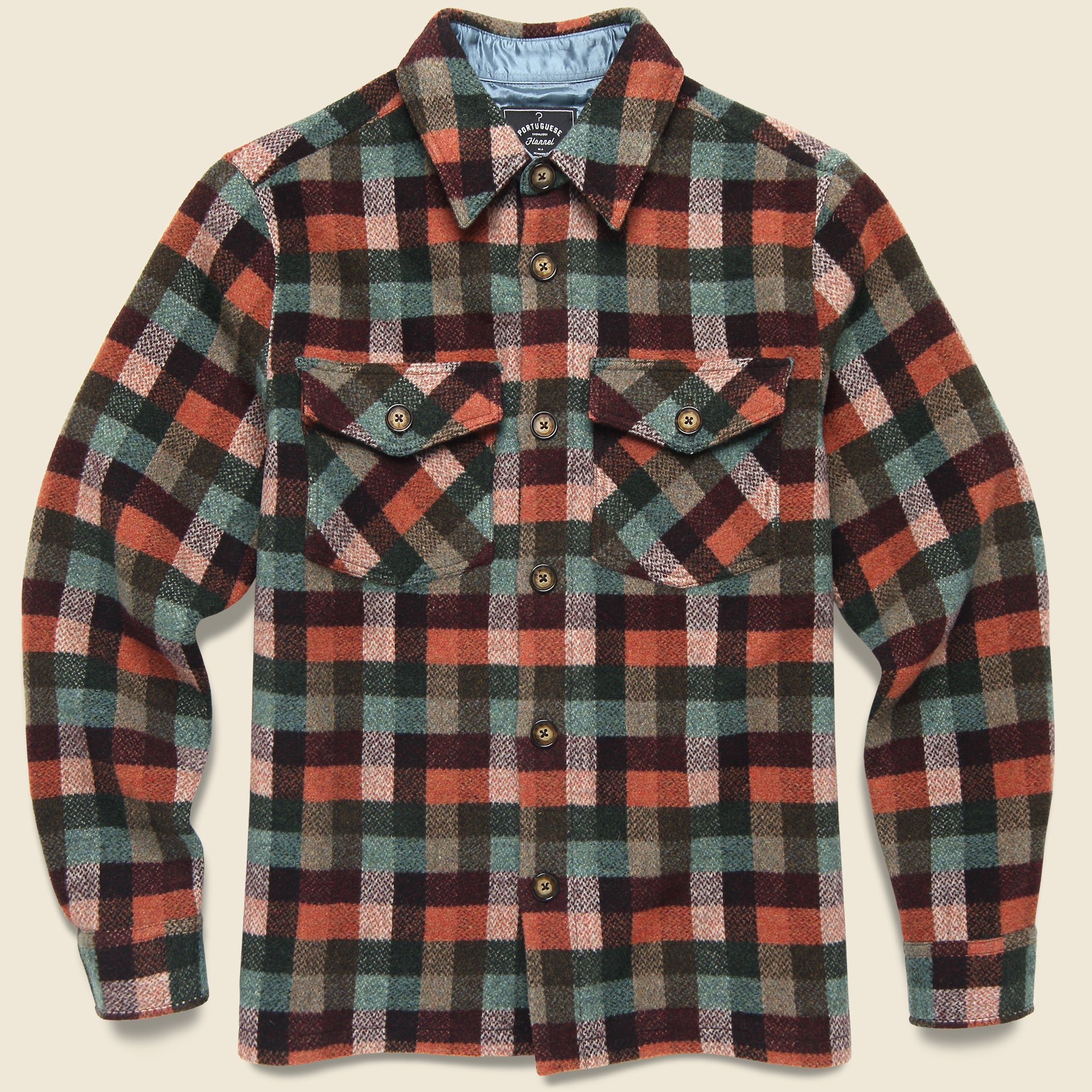 Block Overshirt - Brick/Green/Multi - Portuguese Flannel - STAG Provisions - Tops - L/S Woven - Overshirt