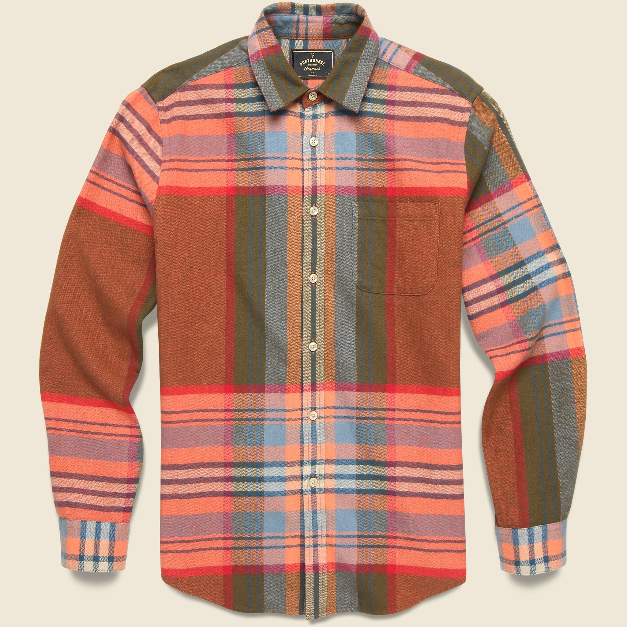 Verso Shirt - Pink/Brick/Multi - Portuguese Flannel - STAG Provisions - Tops - L/S Woven - Plaid