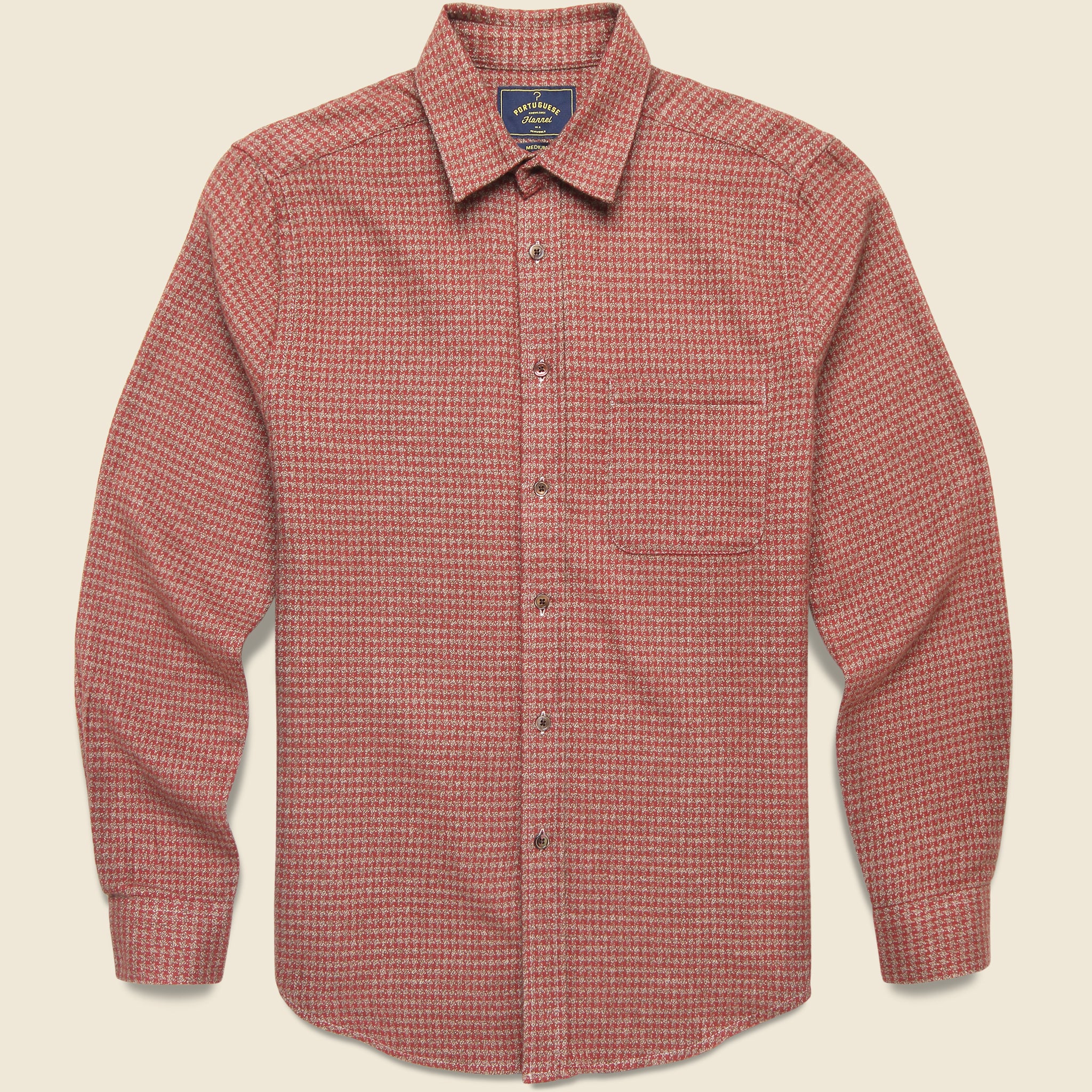 Pied Poule Shirt - Clay - Portuguese Flannel - STAG Provisions - Tops - L/S Woven - Other Pattern