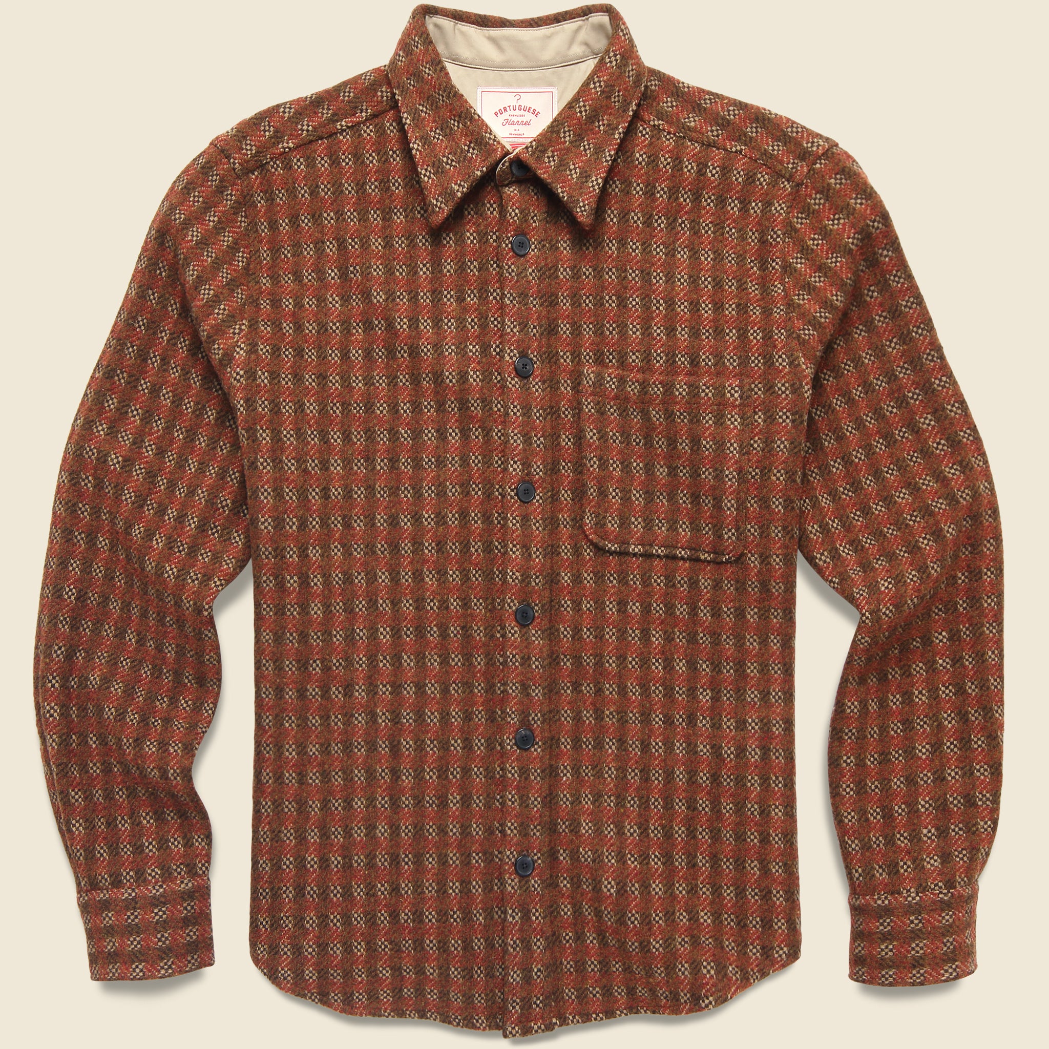 Merino Tweed Overshirt - Brown - Portuguese Flannel - STAG Provisions - Tops - L/S Woven - Overshirt
