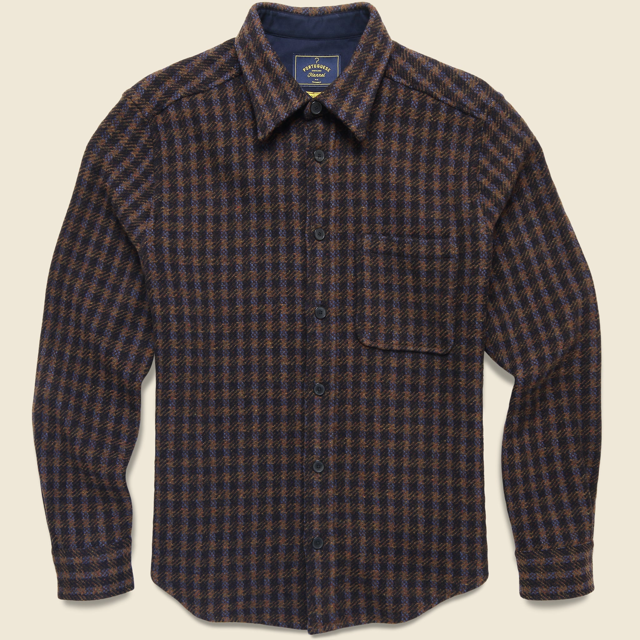 Merino Tweed Overshirt - Navy - Portuguese Flannel - STAG Provisions - Tops - L/S Woven - Overshirt