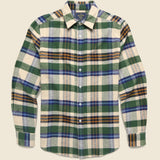 Harbor Shirt - Green - Portuguese Flannel - STAG Provisions - Tops - L/S Woven - Plaid