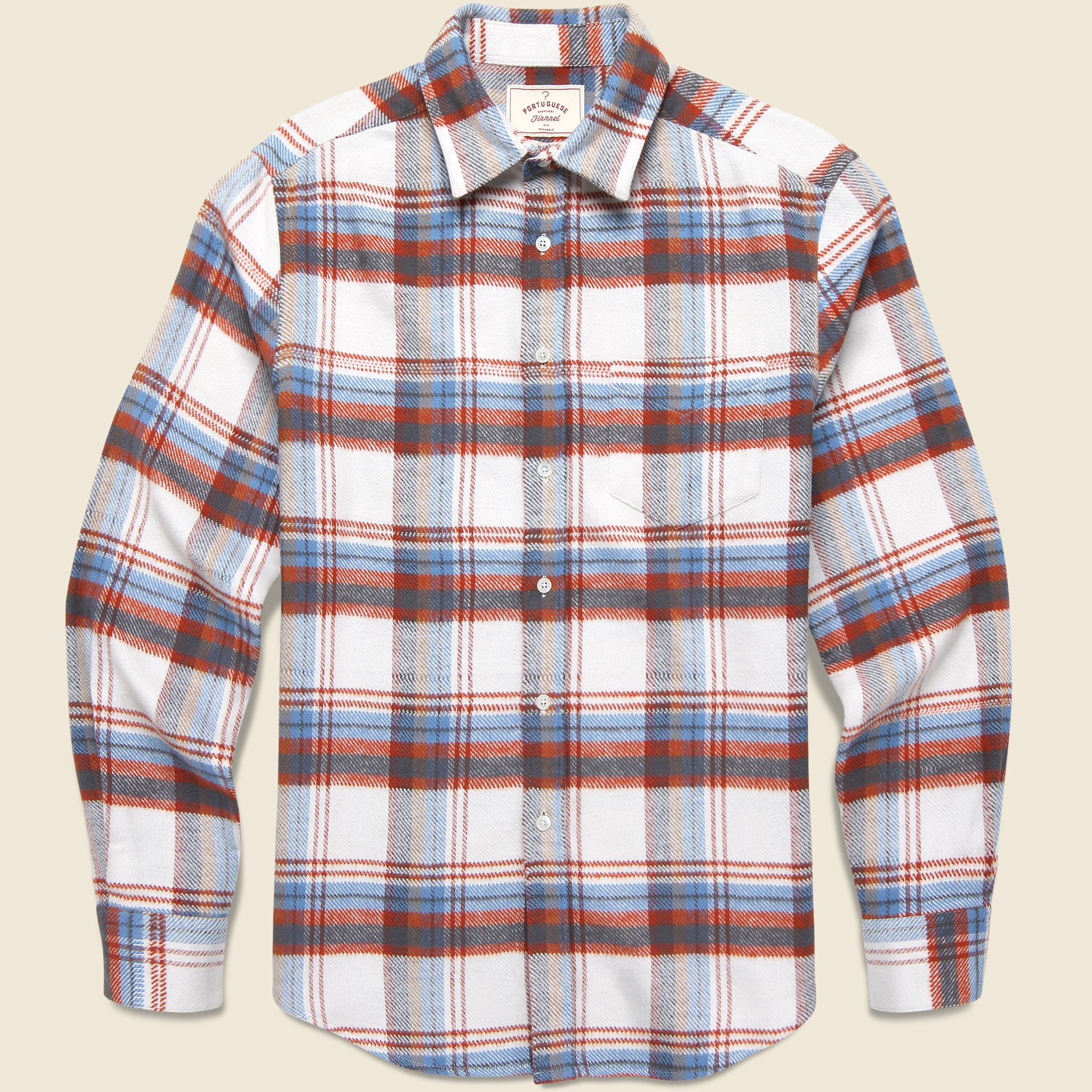 Phillo Shirt - Off White - Portuguese Flannel - STAG Provisions - Tops - L/S Woven - Plaid