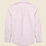 Brushed Stripe Oxford - Bordeaux - Portuguese Flannel - STAG Provisions - Tops - L/S Woven - Stripe