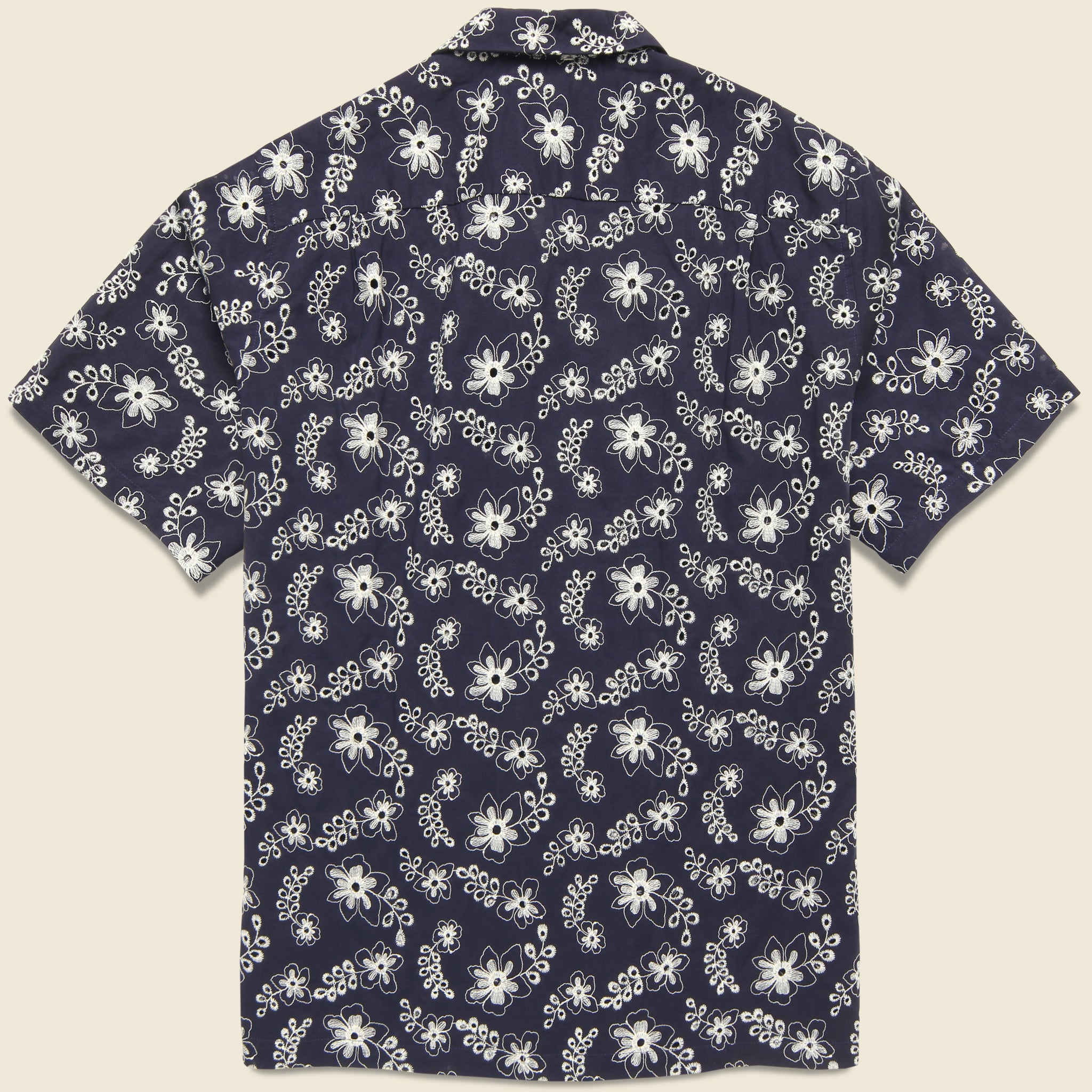 Folklore Camp Shirt - Navy - Portuguese Flannel - STAG Provisions - Tops - S/S Woven - Floral