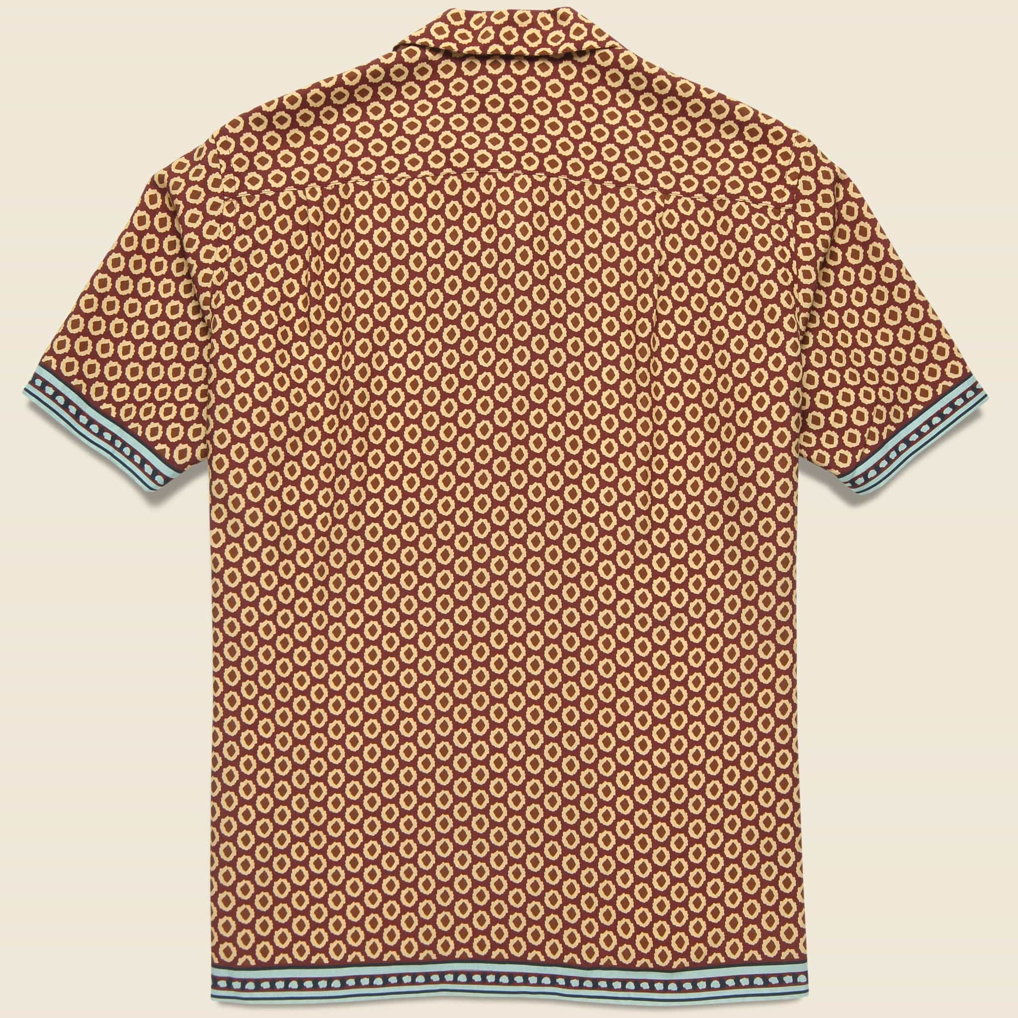 Vermon Camp Shirt - Bordeaux - Portuguese Flannel - STAG Provisions - Tops - S/S Woven - Other Pattern