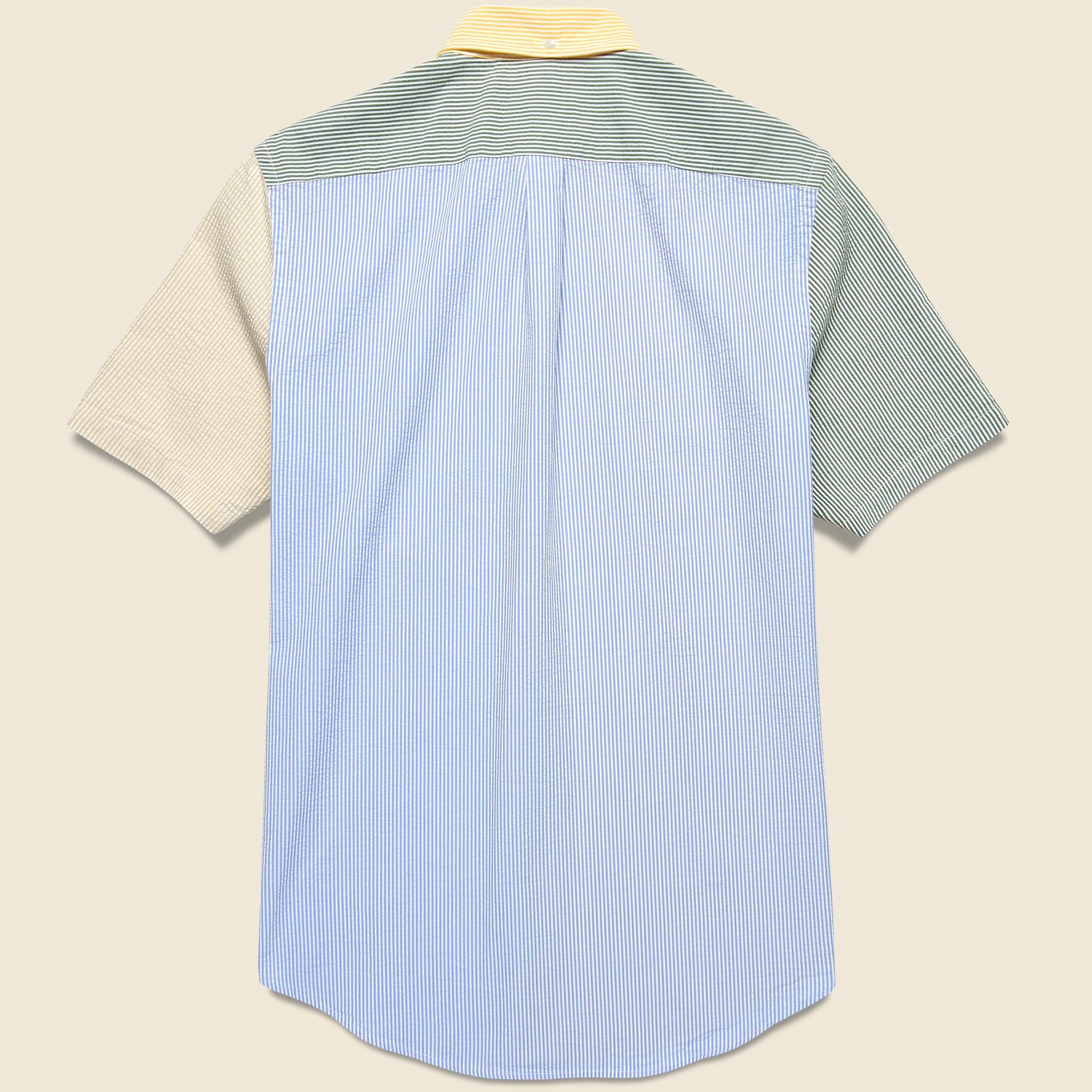 Atlantico Seersucker Shirt - Patchwork - Portuguese Flannel - STAG Provisions - Tops - S/S Woven - Seersucker