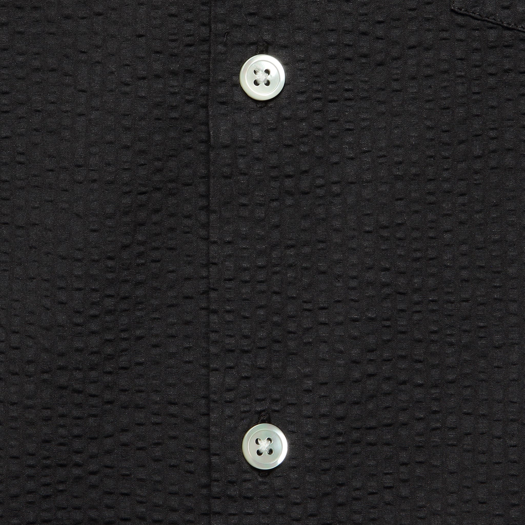 Seersucker Camp Shirt - Black - Portuguese Flannel - STAG Provisions - Tops - S/S Woven - Seersucker