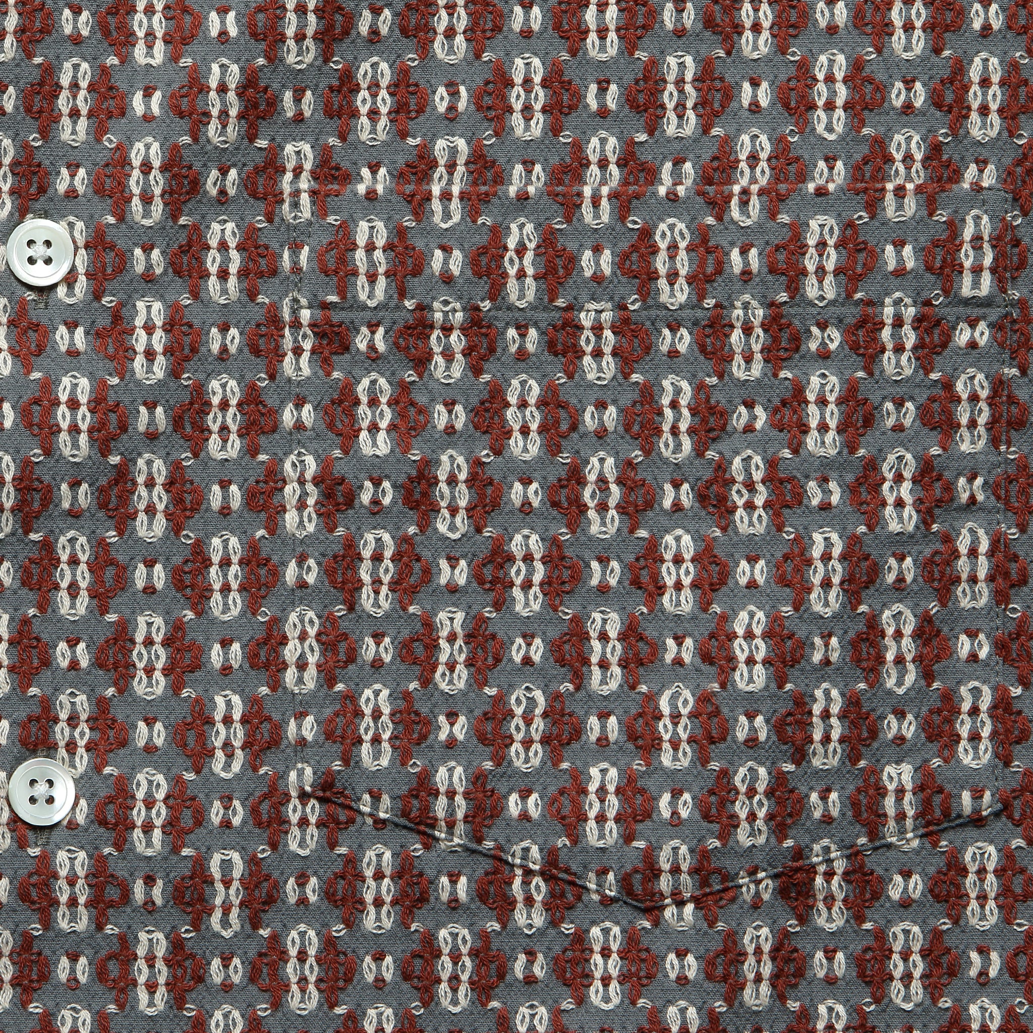 Tile Camp Shirt - Burgundy - Portuguese Flannel - STAG Provisions - Tops - S/S Woven - Other Pattern
