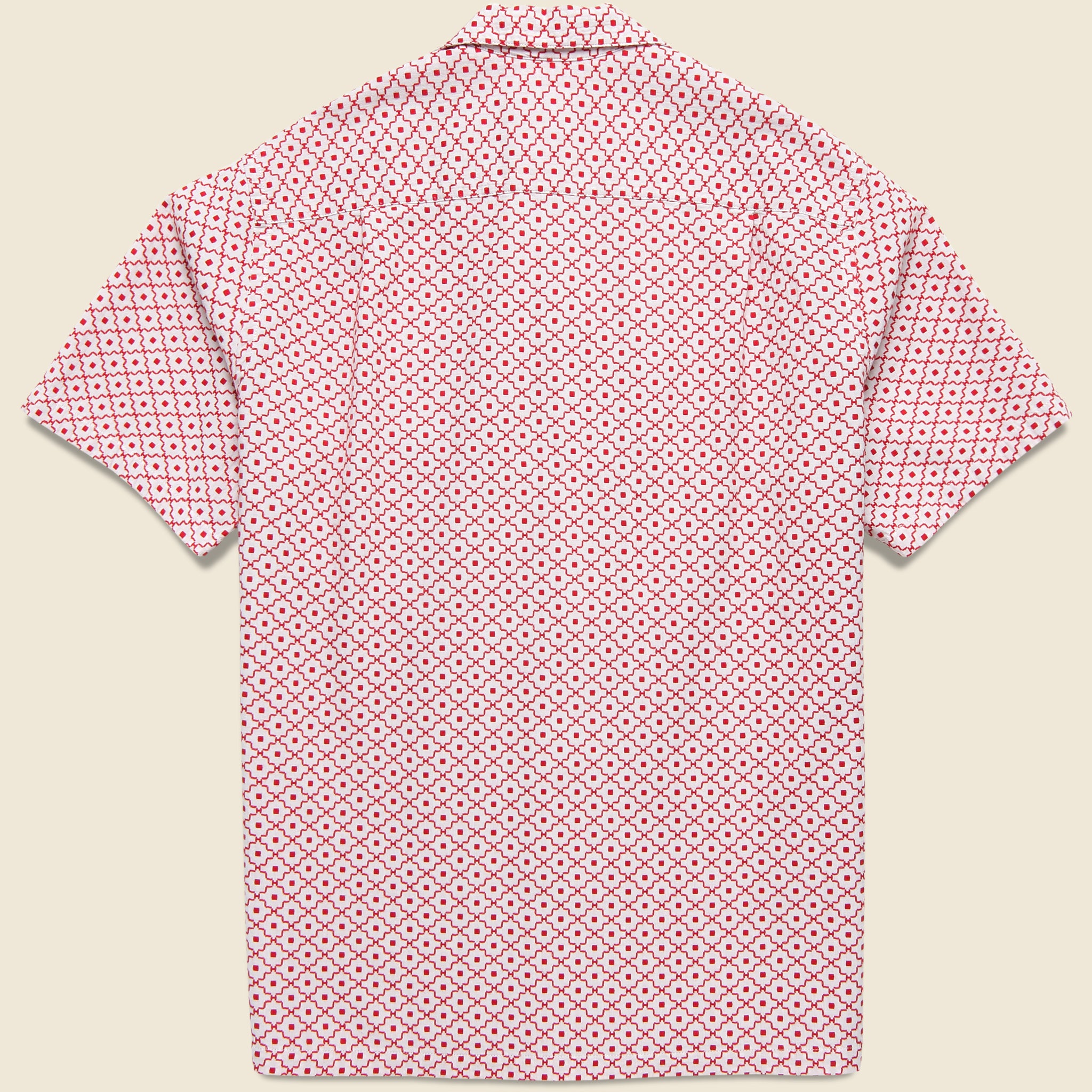 Tile Camp Shirt - Red - Portuguese Flannel - STAG Provisions - Tops - S/S Woven - Other Pattern