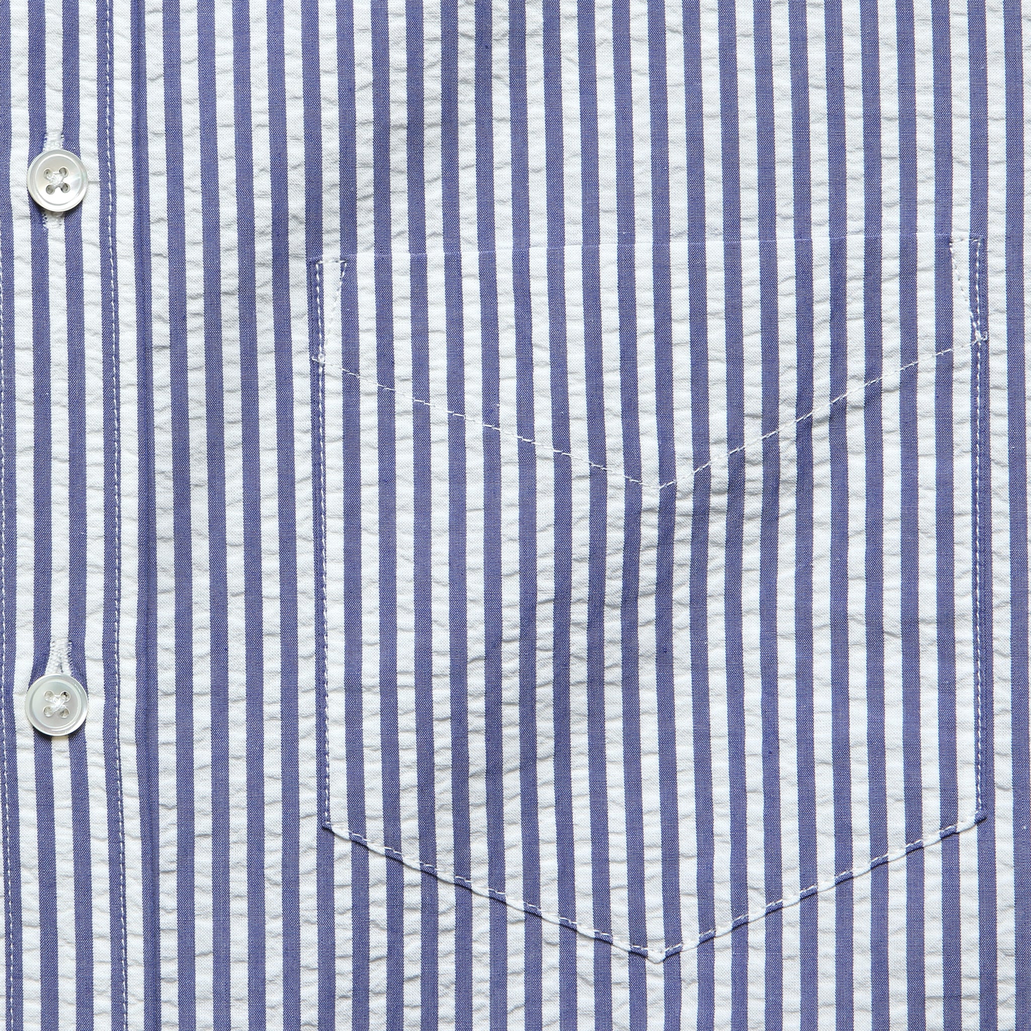 Pacifico Seersucker Shirt - Blue Stripe - Portuguese Flannel - STAG Provisions - Tops - L/S Woven - Seersucker