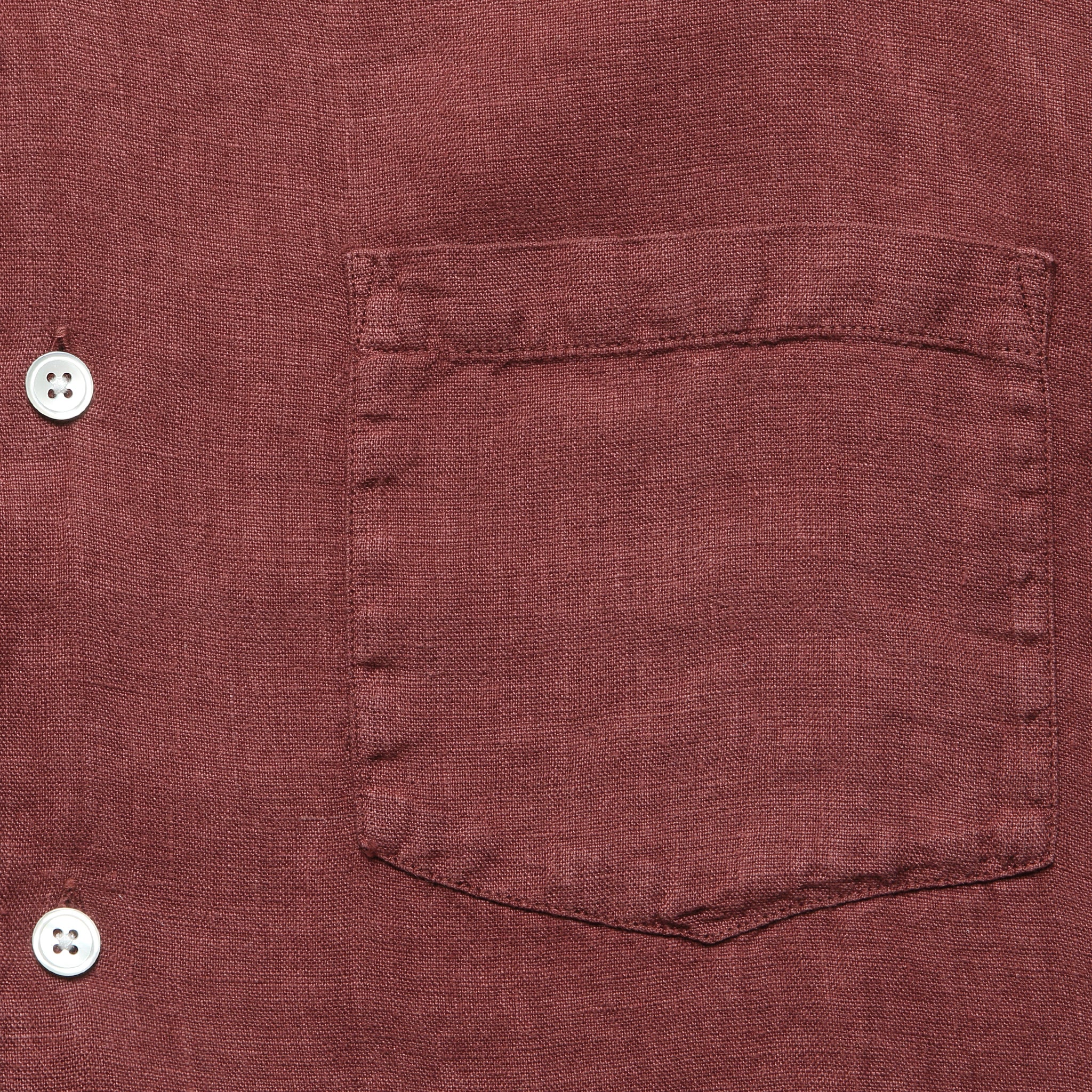 Linen Camp Shirt - Bordeaux - Portuguese Flannel - STAG Provisions - Tops - S/S Woven - Solid