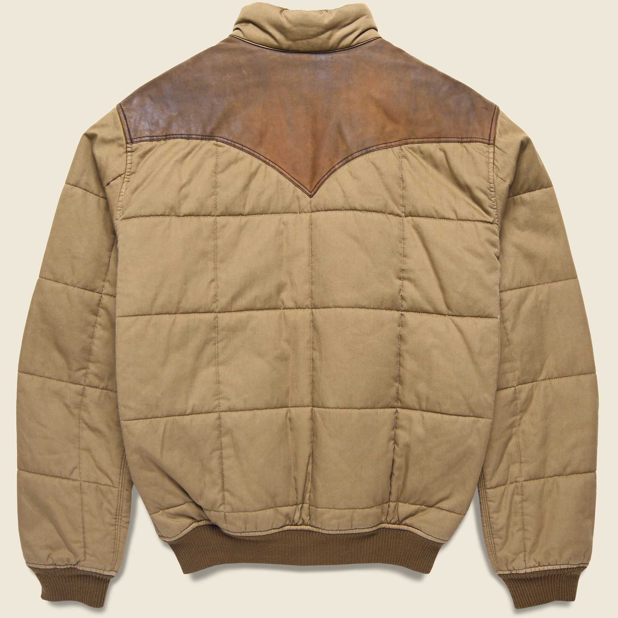 Breckenridge Quilted Oil Cloth Bomber Jacket - Tan - RRL - STAG Provisions - Outerwear - Coat / Jacket
