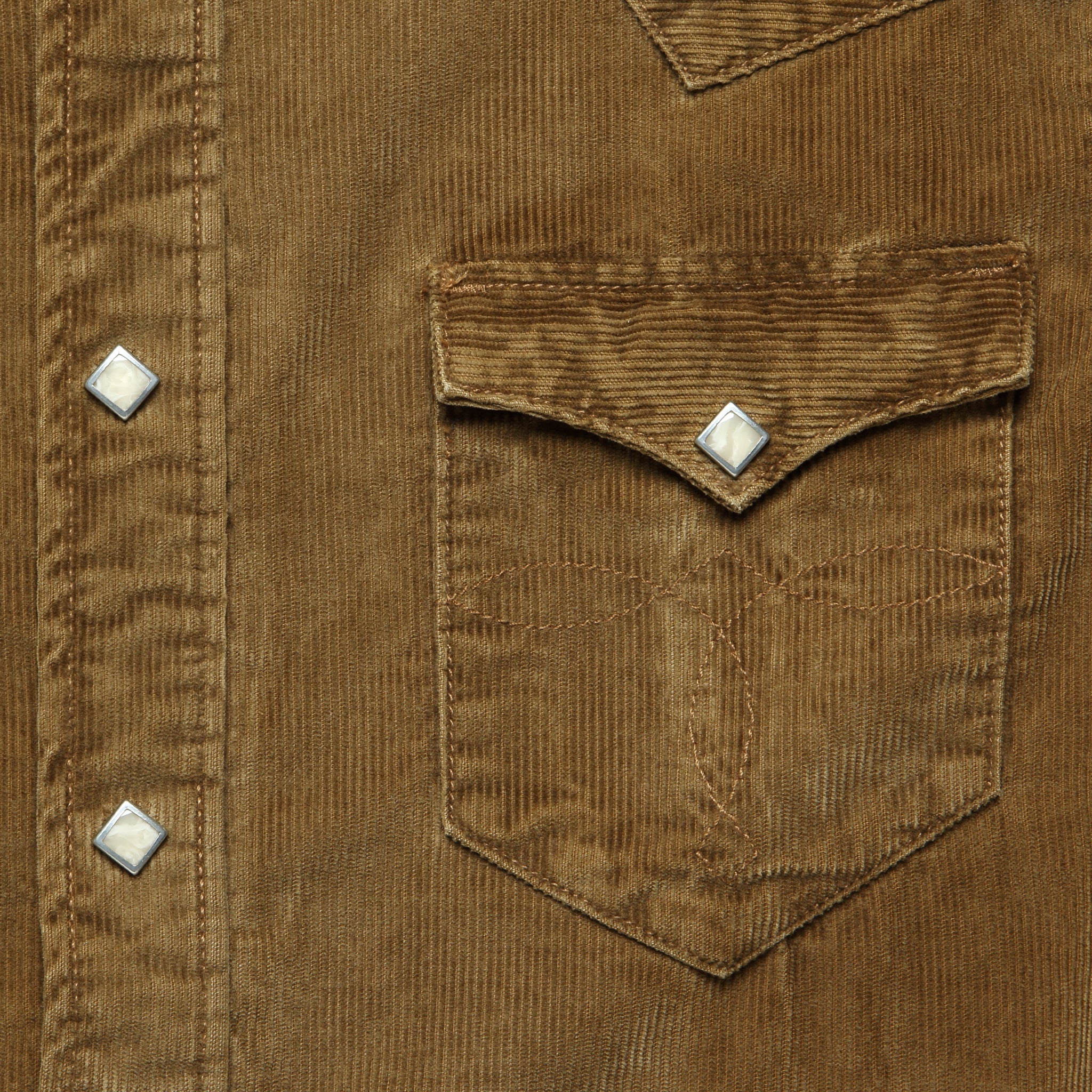 Slim Fit Corduroy Western Shirt - Tan - RRL - STAG Provisions - Tops - L/S Woven - Corduroy