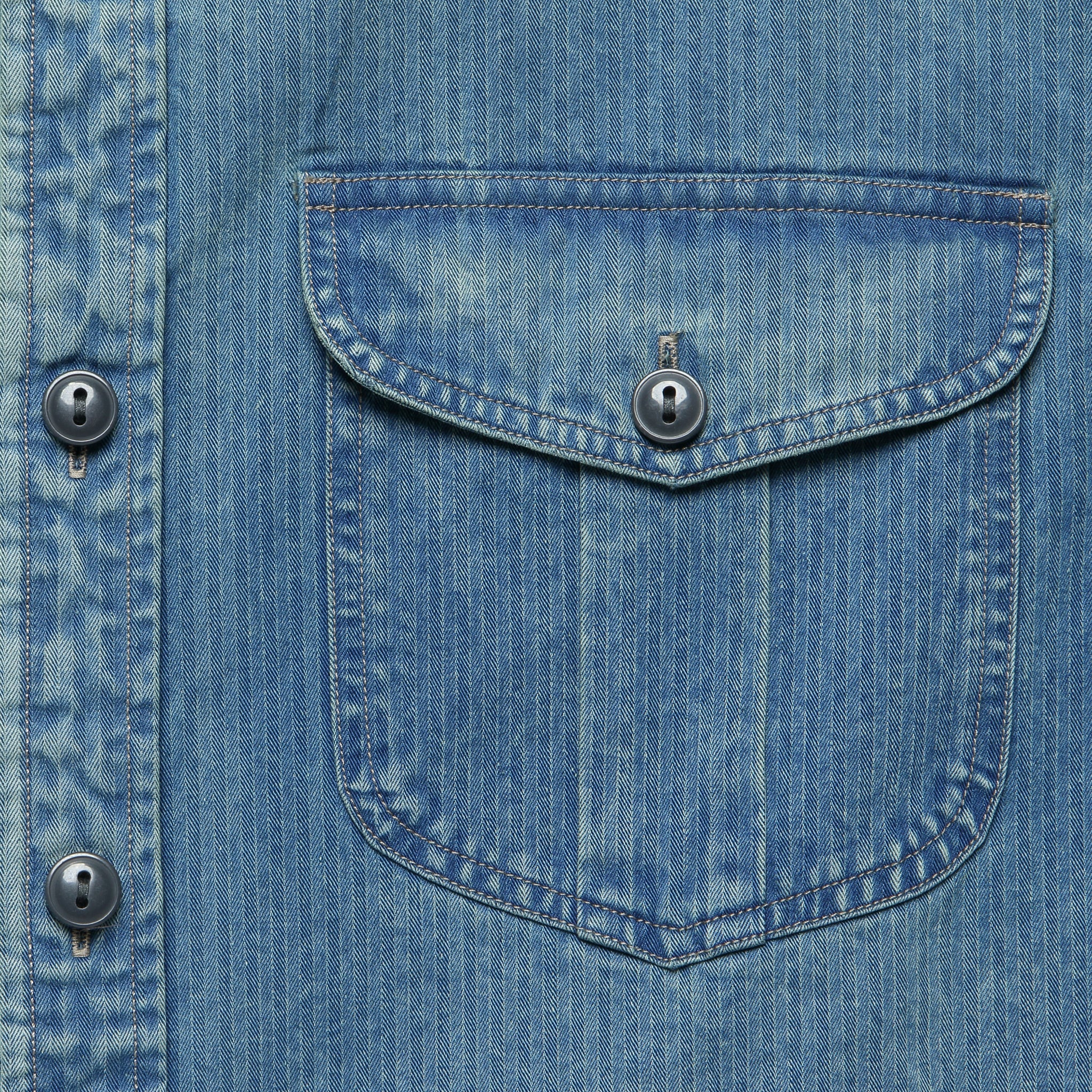Dockman Workshirt - Faded Indigo - RRL - STAG Provisions - Tops - L/S Woven - Solid
