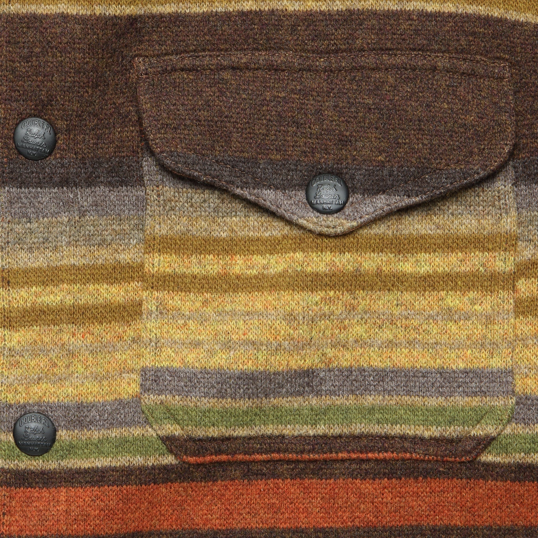 
                          Striped Jacquard Sweater Shirt - Multi - RRL - STAG Provisions - Tops - Sweater
                        