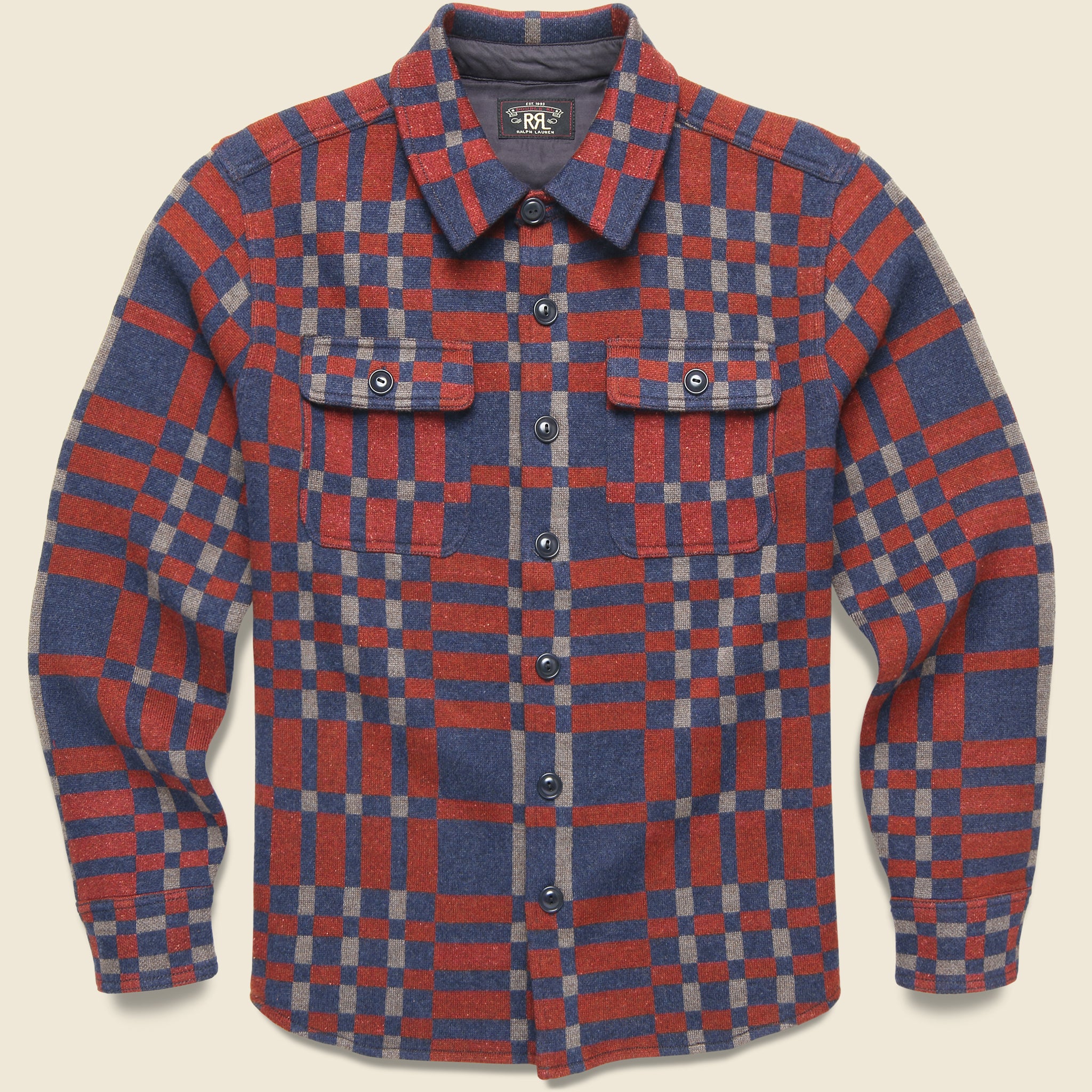 Matlock Sweater Workshirt - Red/Brown/Multi - RRL - STAG Provisions - Tops - Sweater