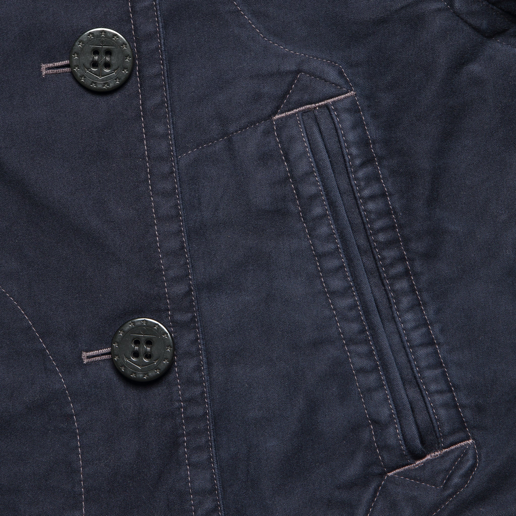 Jackson Moleskin Peacoat - Navy - RRL - STAG Provisions - Outerwear - Coat / Jacket