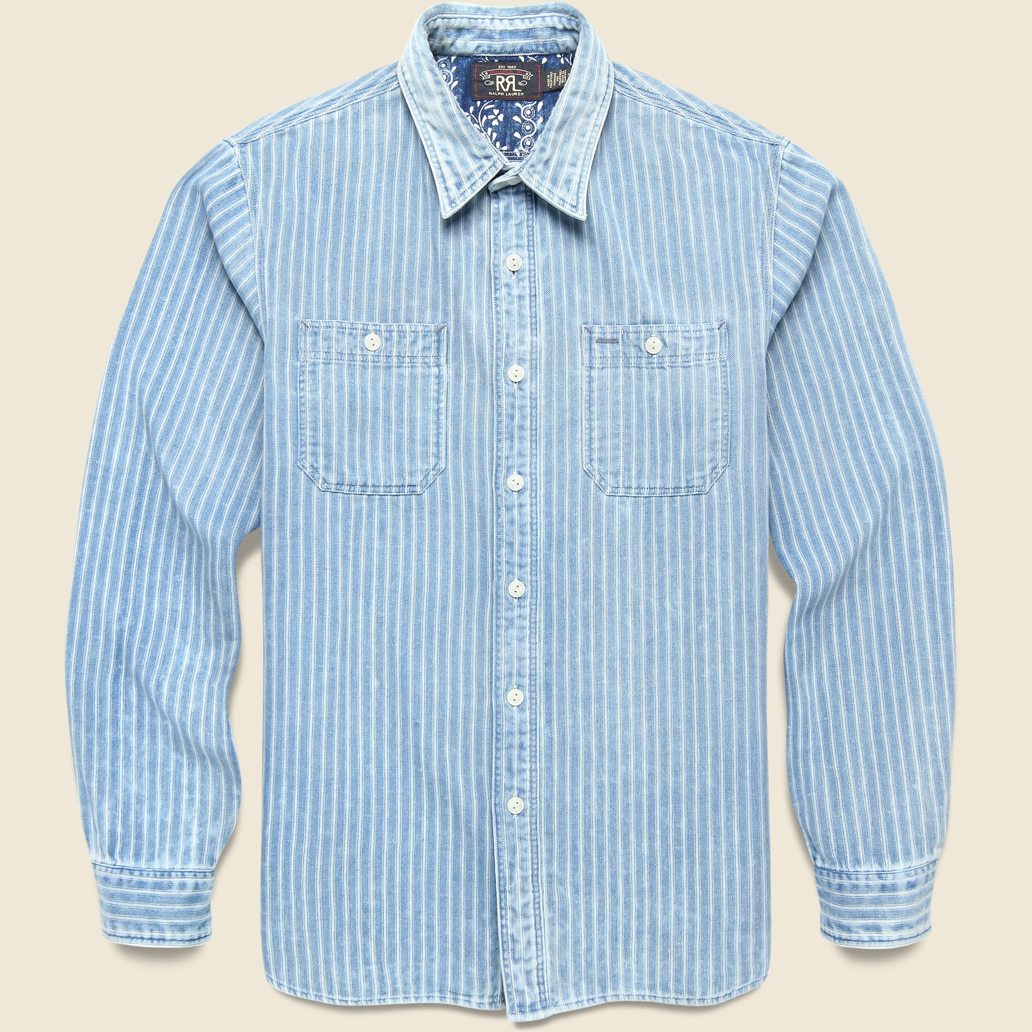Cameron Workshirt - Striped - RRL - STAG Provisions - Tops - L/S Woven - Stripe
