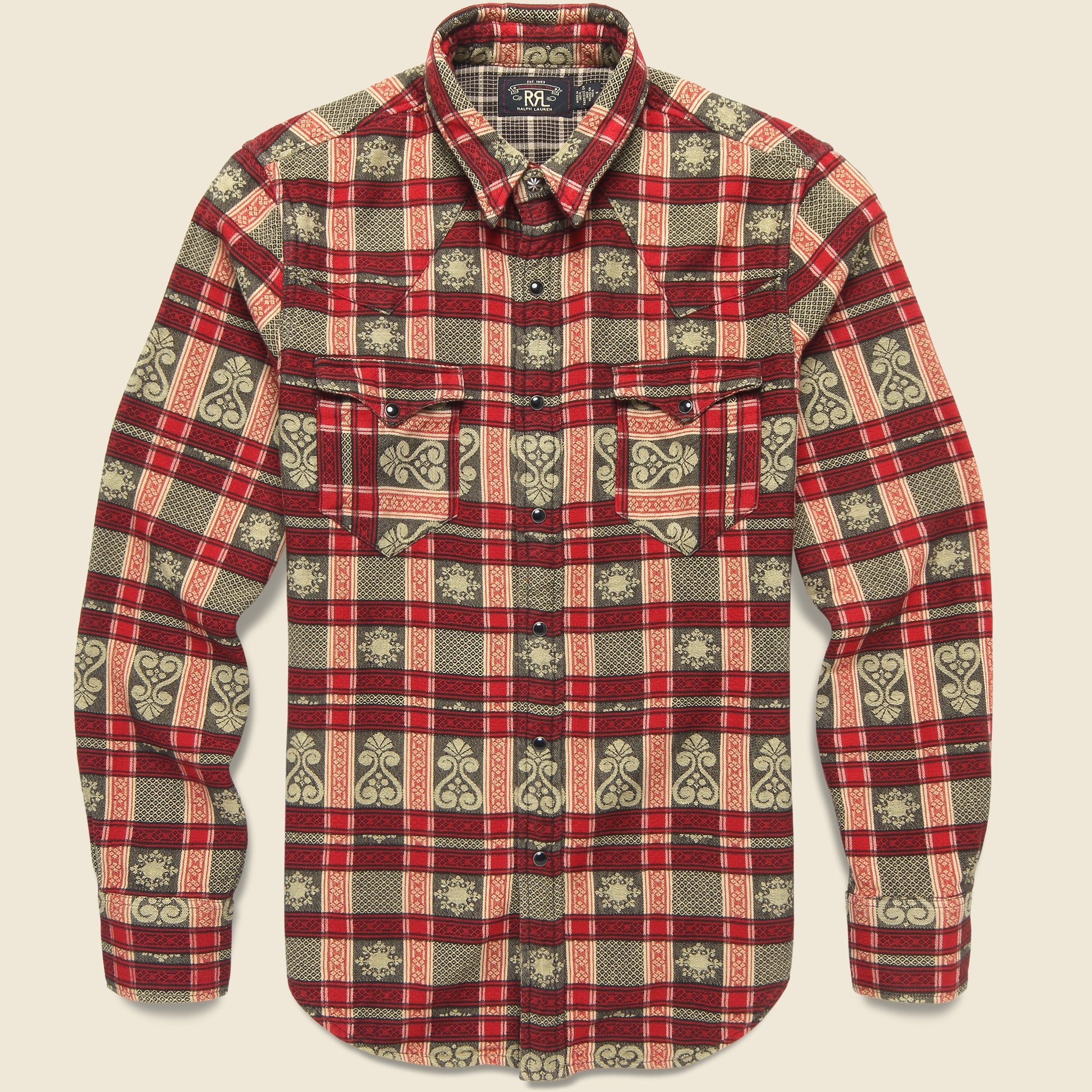 Double Cloth Western Shirt - Multi - RRL - STAG Provisions - Tops - L/S Woven - Other Pattern