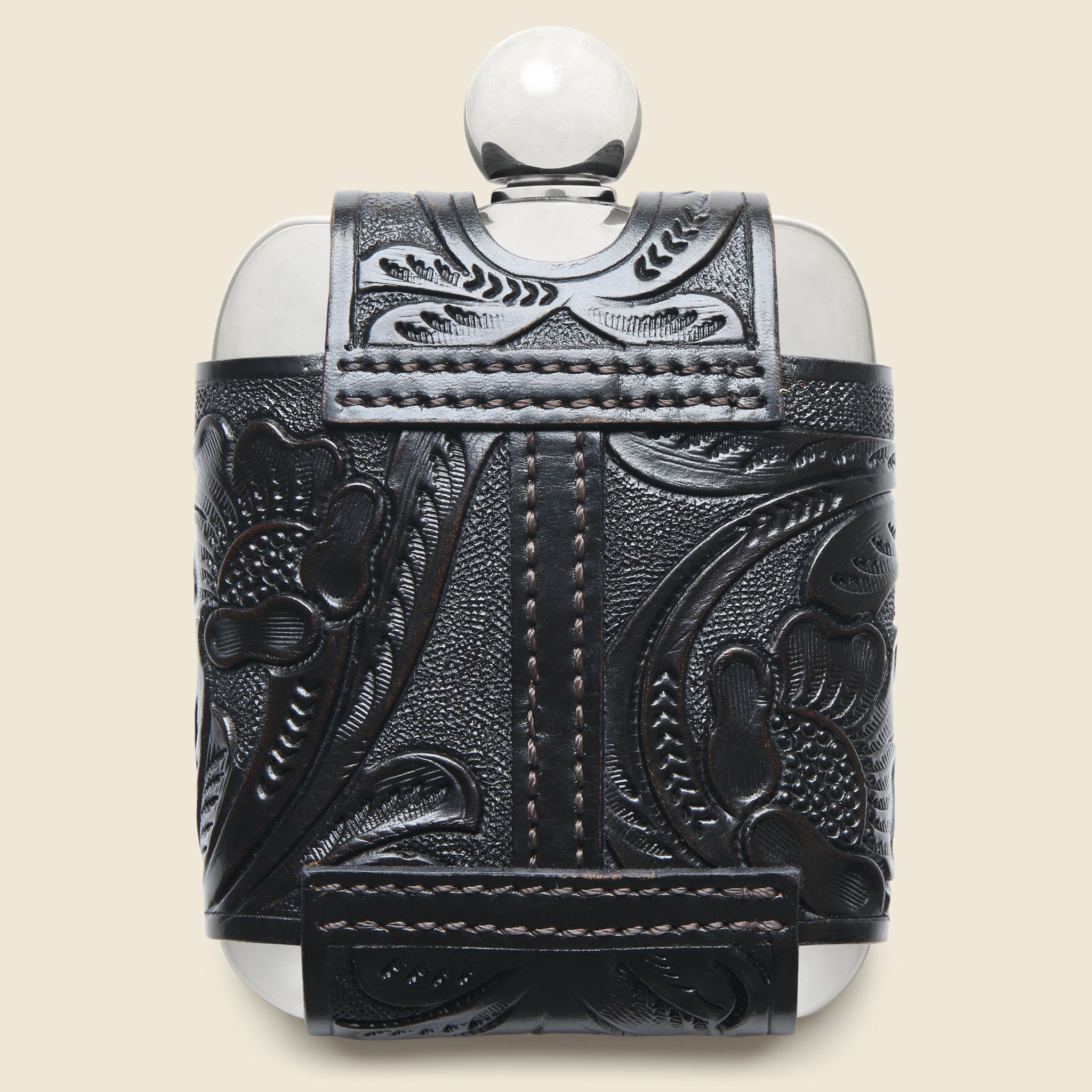 
                          Tooled Leather Flask - Silver - RRL - STAG Provisions - Home - Bar &amp; Entertaining - Barware
                        