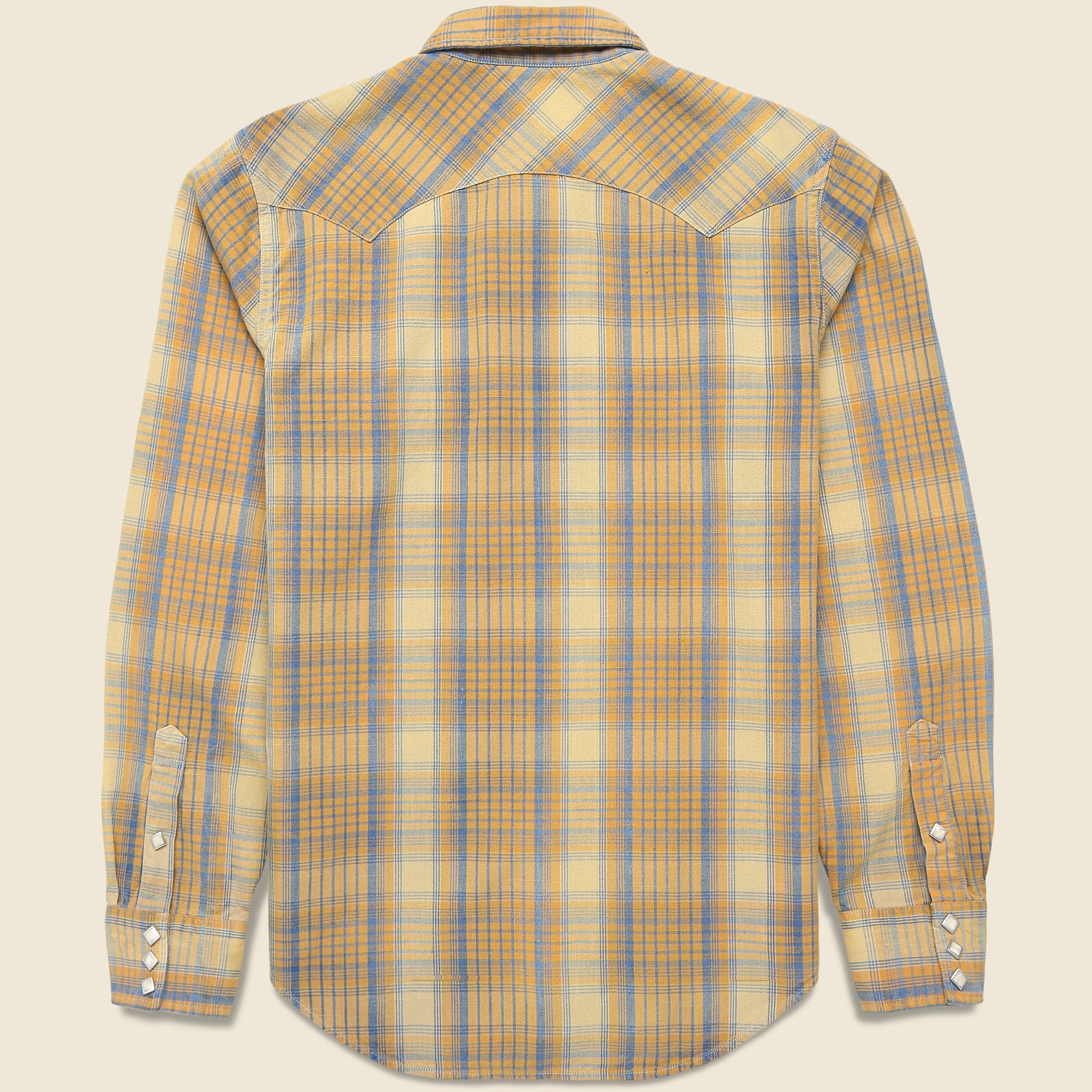 Sawtooth Western Shirt - Yellow - RRL - STAG Provisions - Tops - L/S Woven - Plaid