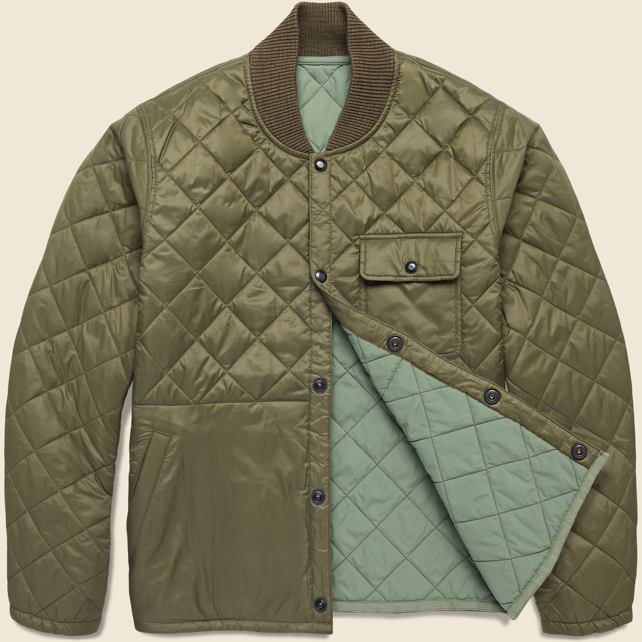 Reversible Edmund Jacket - Green - RRL - STAG Provisions - Outerwear - Coat / Jacket