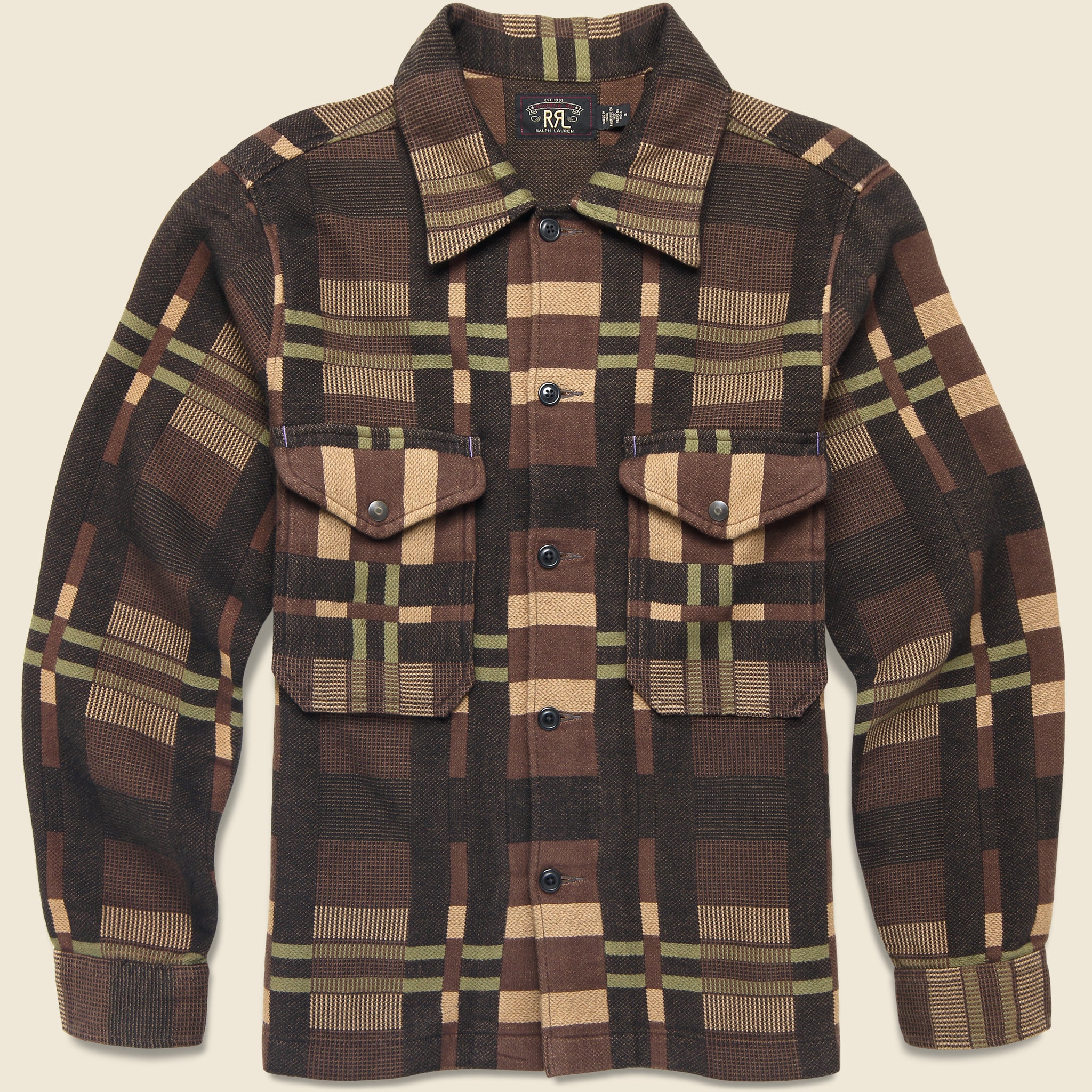 Sportsman Overshirt - Black - RRL - STAG Provisions - Tops - L/S Woven - Overshirt