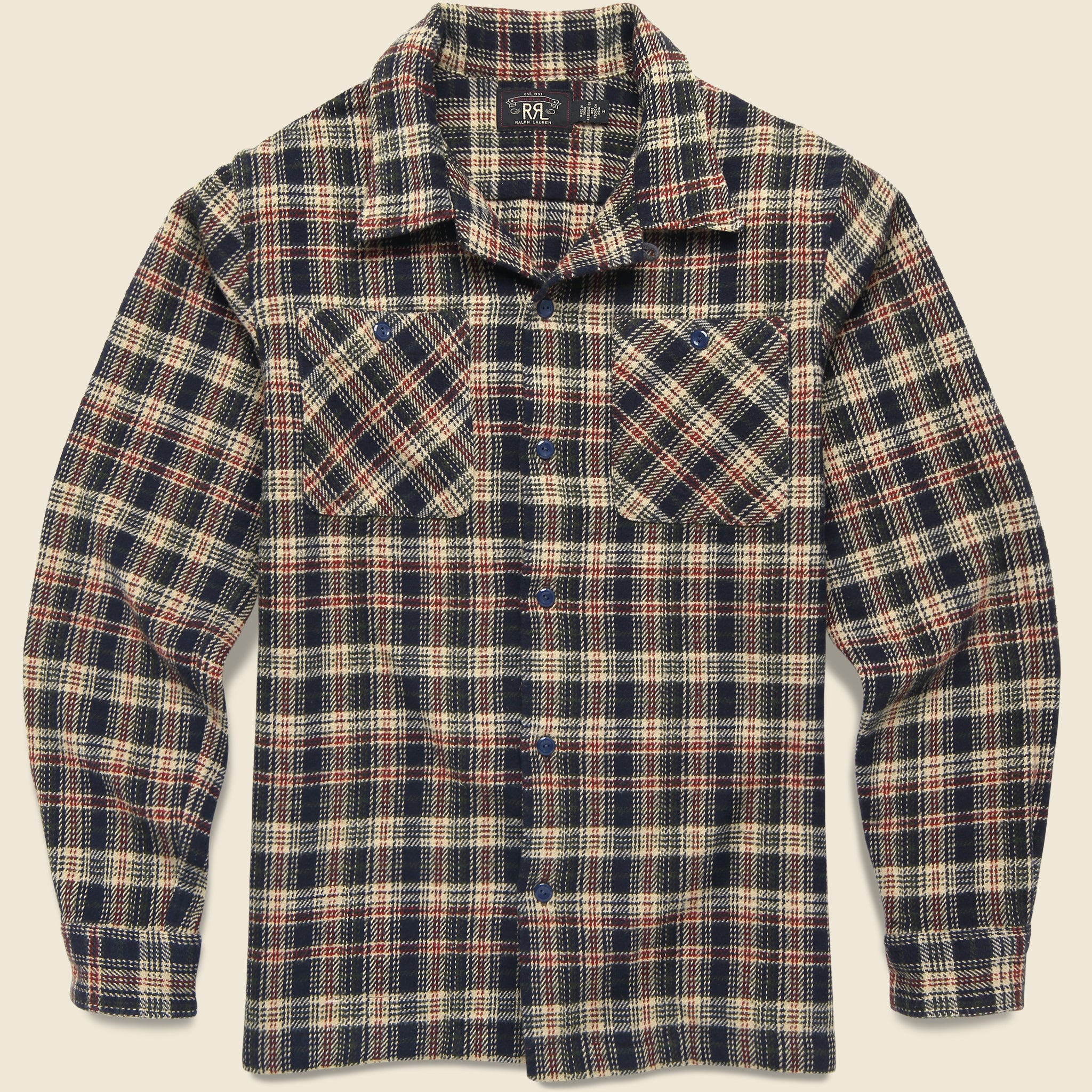 Monterey Camp Shirt - Navy - RRL - STAG Provisions - Tops - L/S Woven - Plaid