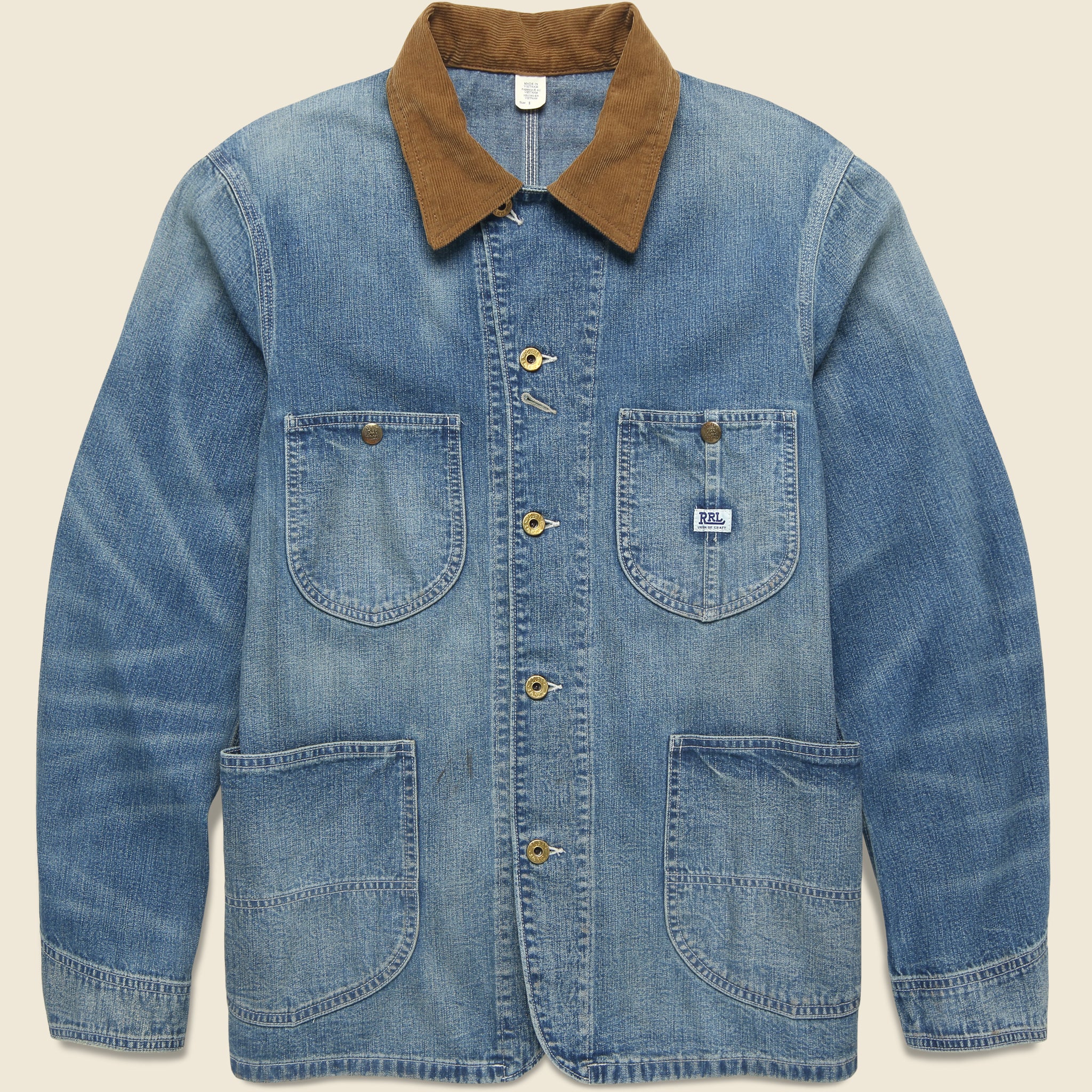 Denim Stockton Jacket - Wrightsville Wash - RRL - STAG Provisions - Outerwear - Coat / Jacket